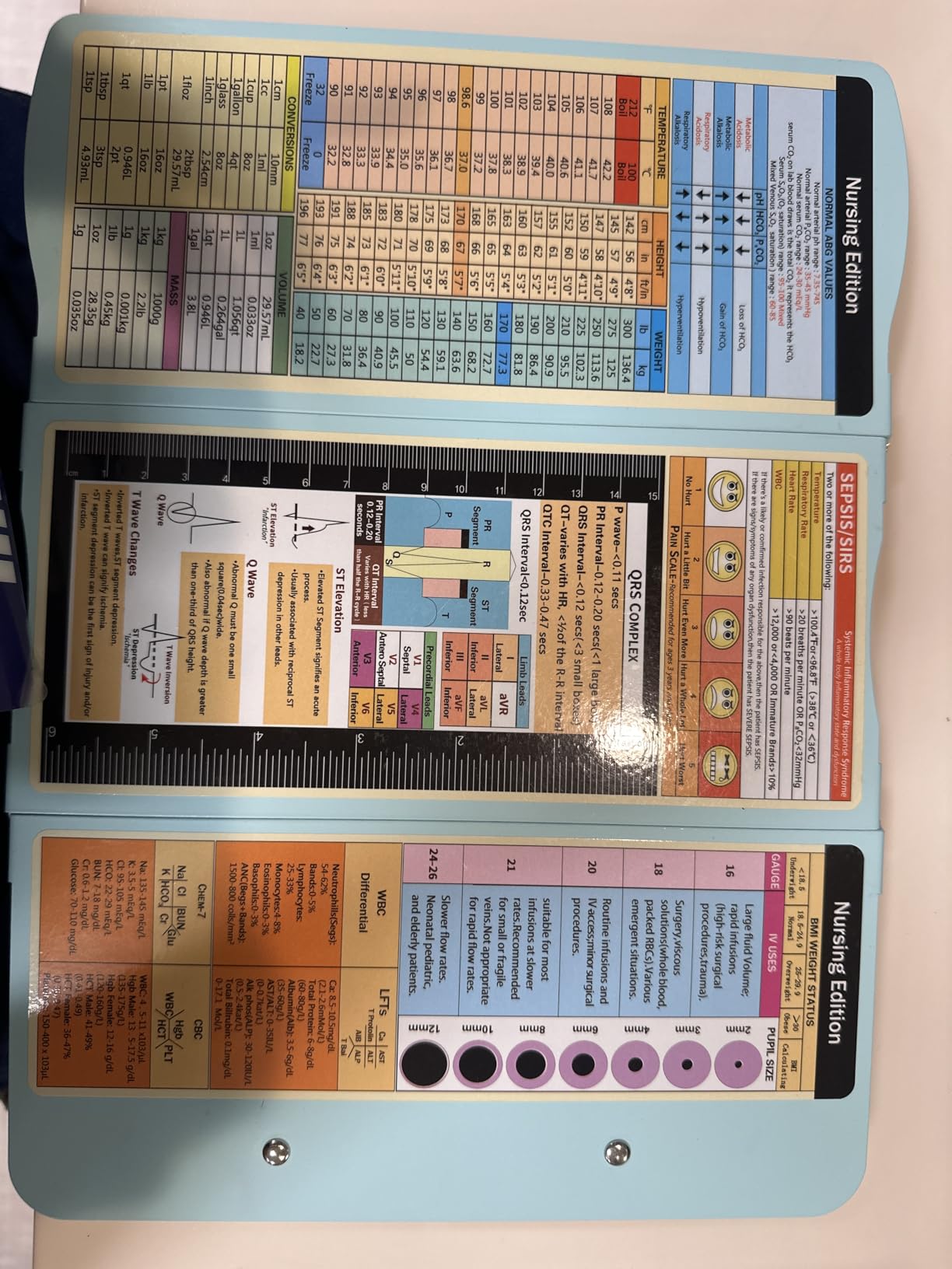 Nursing Clipboard Foldable Clipboard Medical: Edition Cheat Sheets Aluminum 3 Layers Foldable Clipboards Nursing Pocket Size Profile Clip Nurse Clipboards Notepad for Nurses Students and Doctors customer photo 2