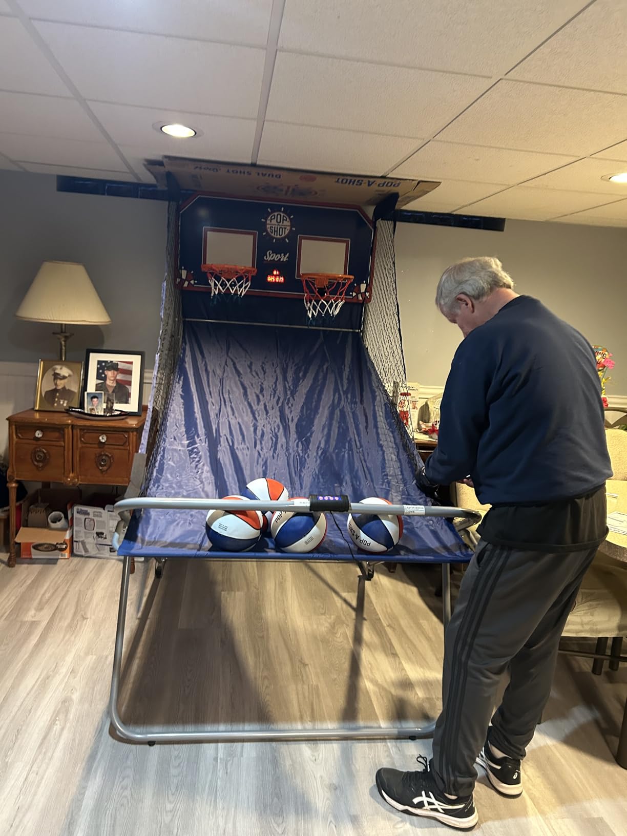 Pop-A-Shot Official Dual Shot Sport Arcade Basketball Game (Black and Blue) customer photo 2