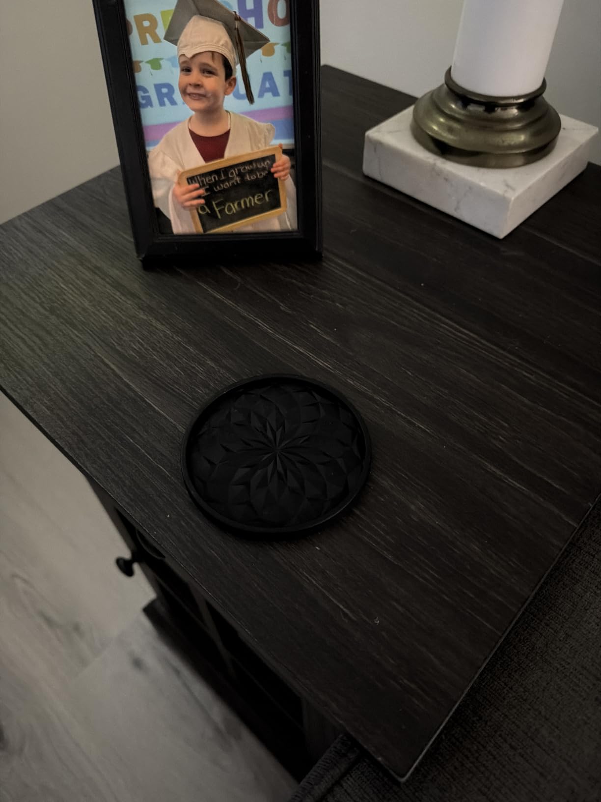 ME.FAN Silicone Coasters with Holder,[6 Pack] Drinking Coasters - Cup Mat for Hot or Cold Drinks, Thickened, Non-Slip, Non-Stick,Deep Tray Black customer photo 1