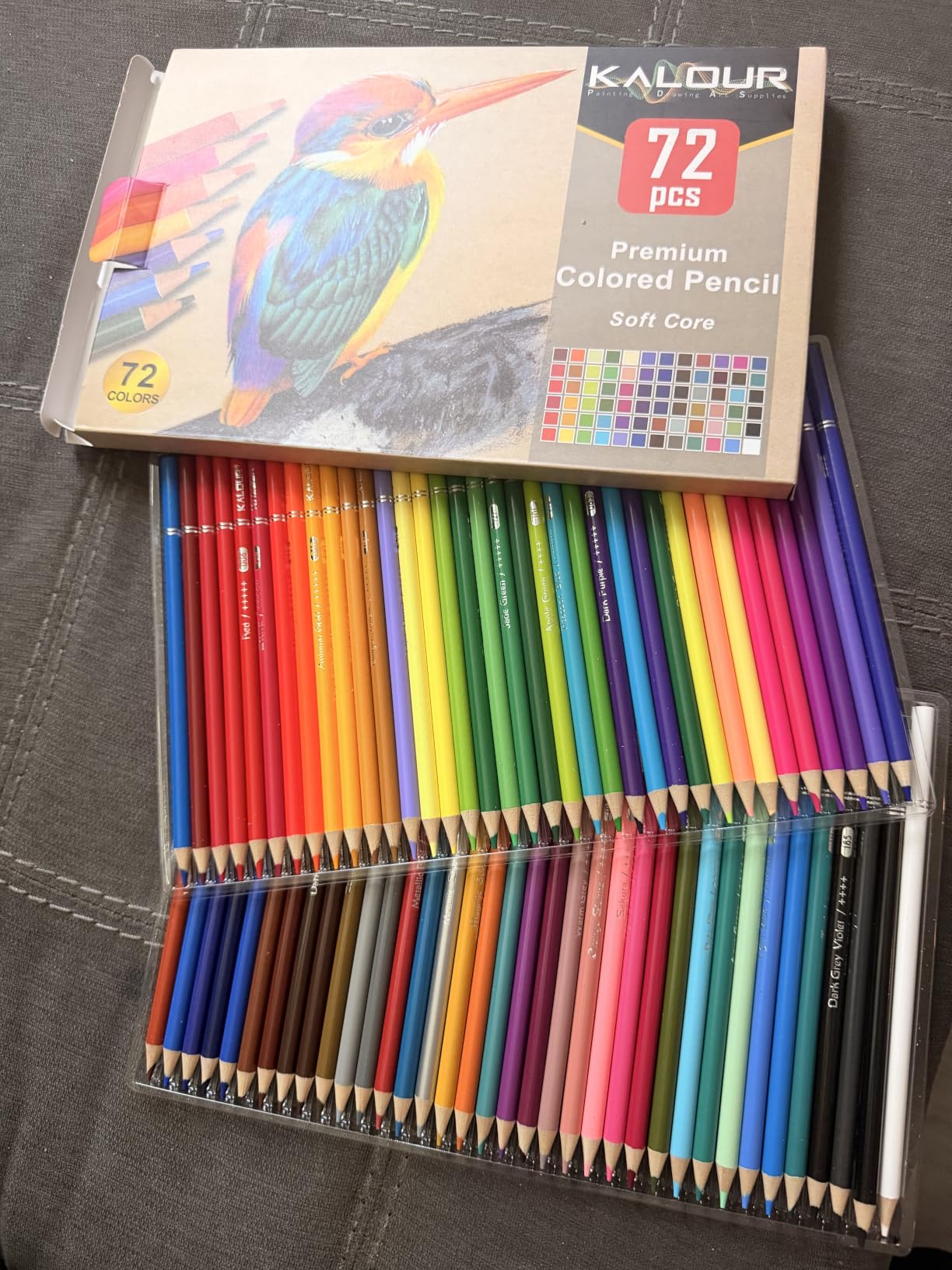 KALOUR 72 Count Colored Pencils for Adult Coloring Books, Soft Core,Ideal for Drawing Blending Shading,Color Pencils Set Gift for Adults Kids Beginners customer photo 2
