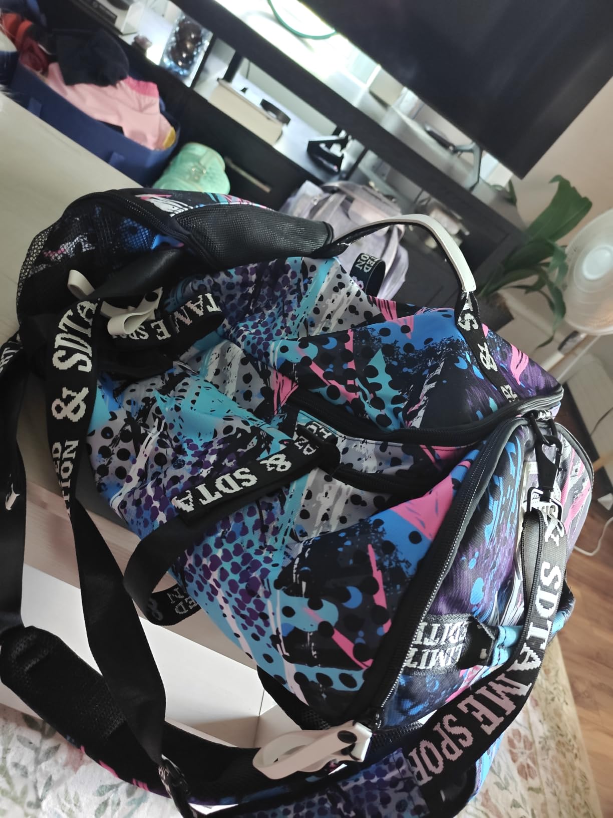 Gym Duffle Bag Backpack,4‑Way Waterproof with Shoe Compartment Travel Laptop customer photo 1