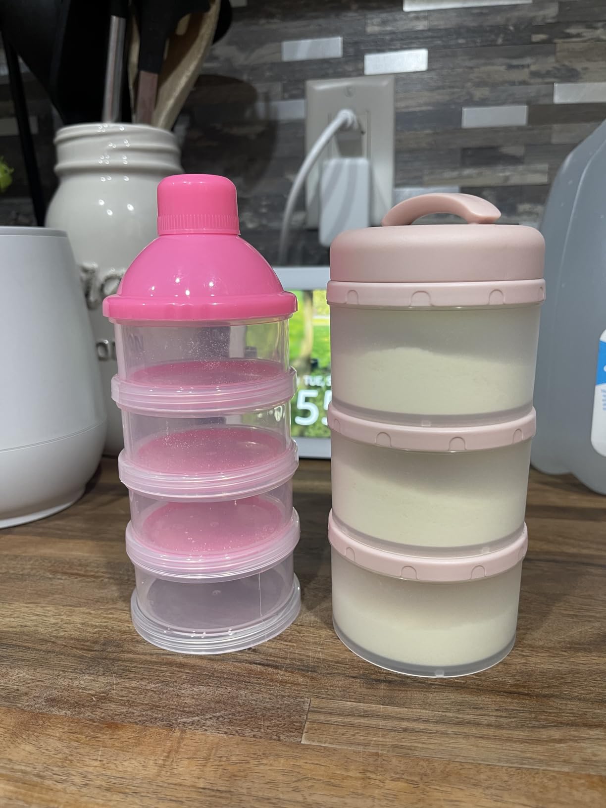 Termichy Stackable Formula Dispenser Portable: Milk Powder Container to go customer photo 2