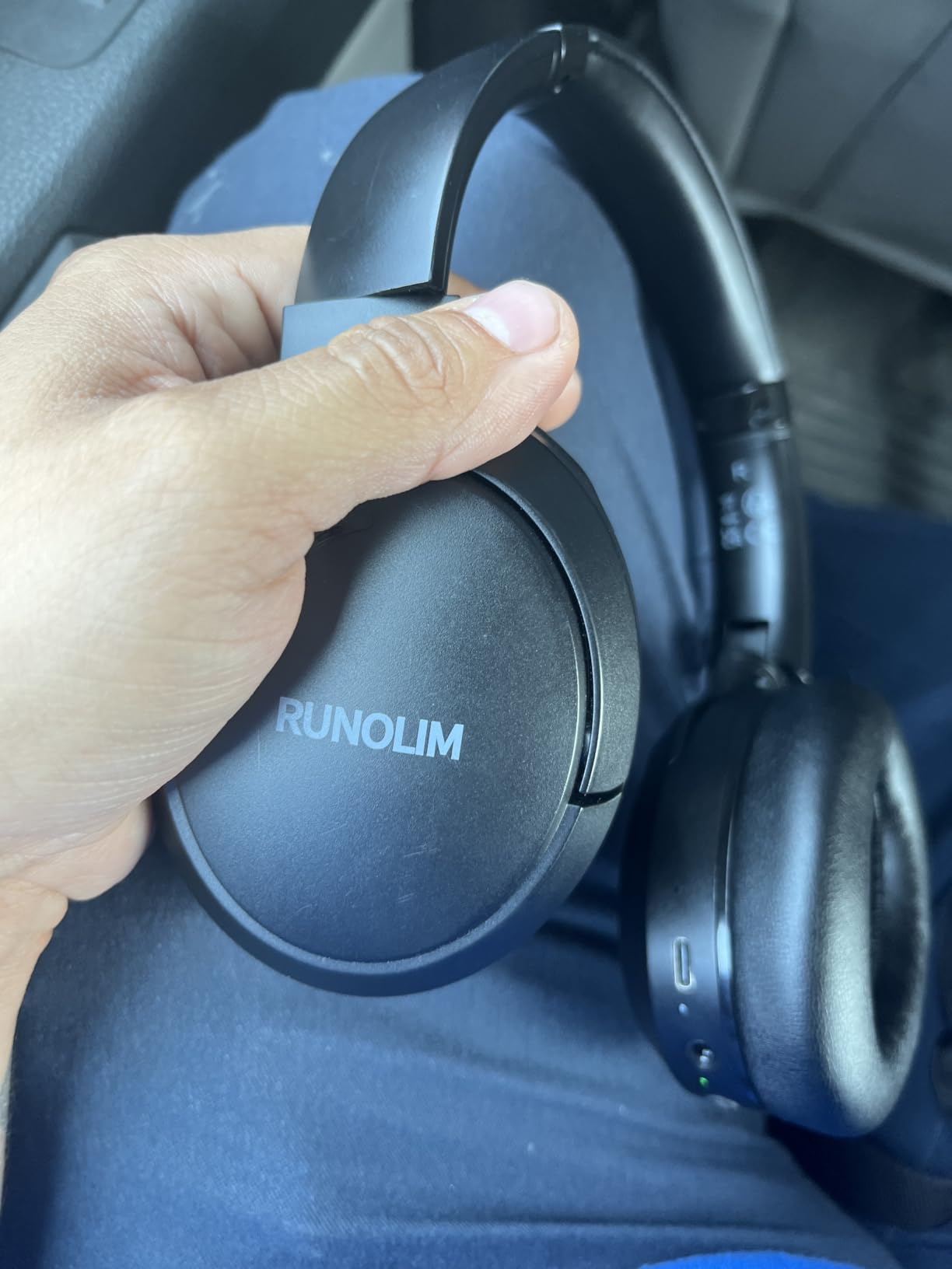RUNOLIM Active Noise Cancelling Headphones, Wireless Bluetooth Over Ear customer photo 2