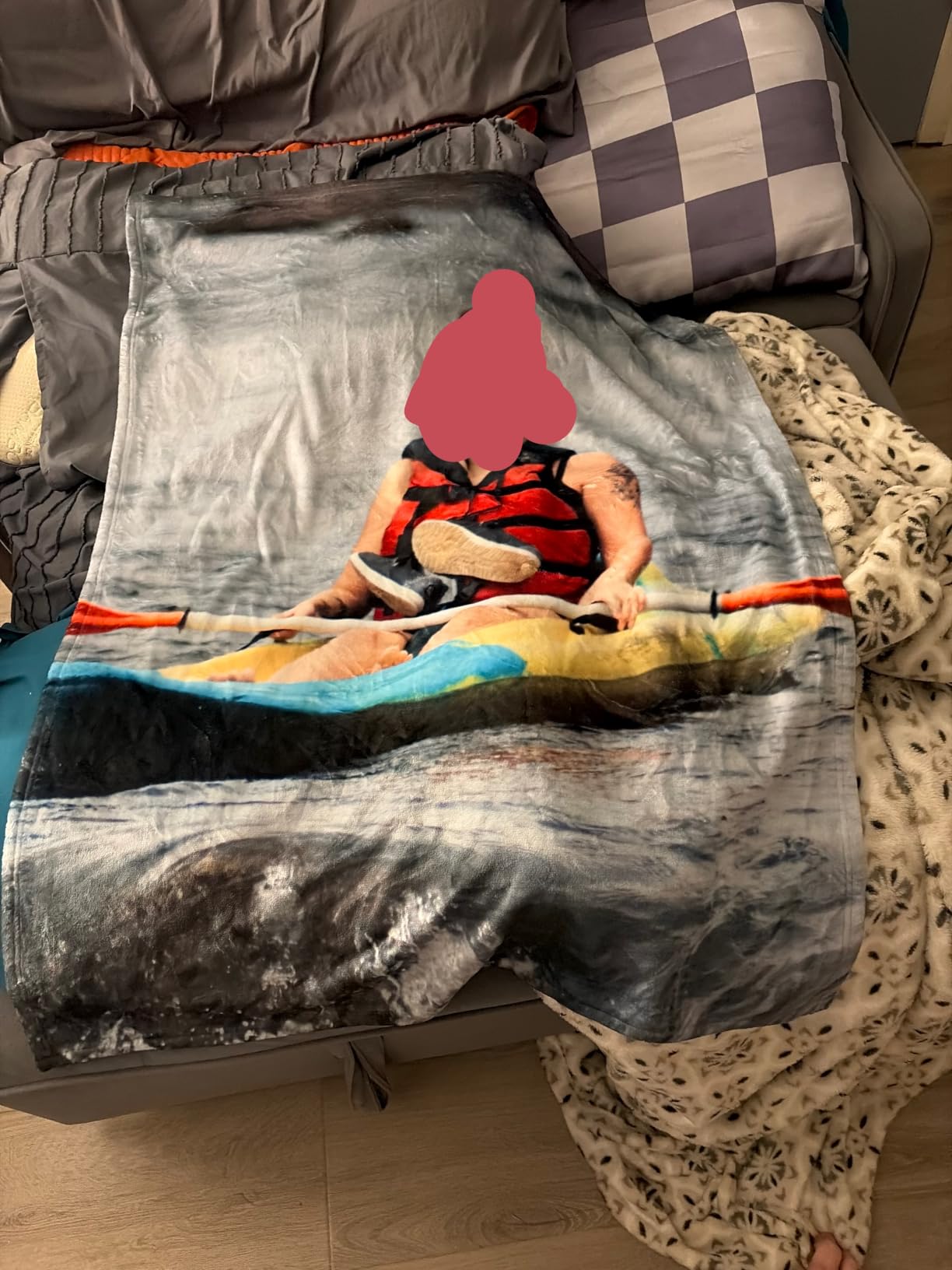 inkArts I Love You Gifts for Couple, Personalized Girlfriend, Custom Blanket with Photos, Blankets Pictures, Photo Using My Own Personalised Christmas customer photo 2