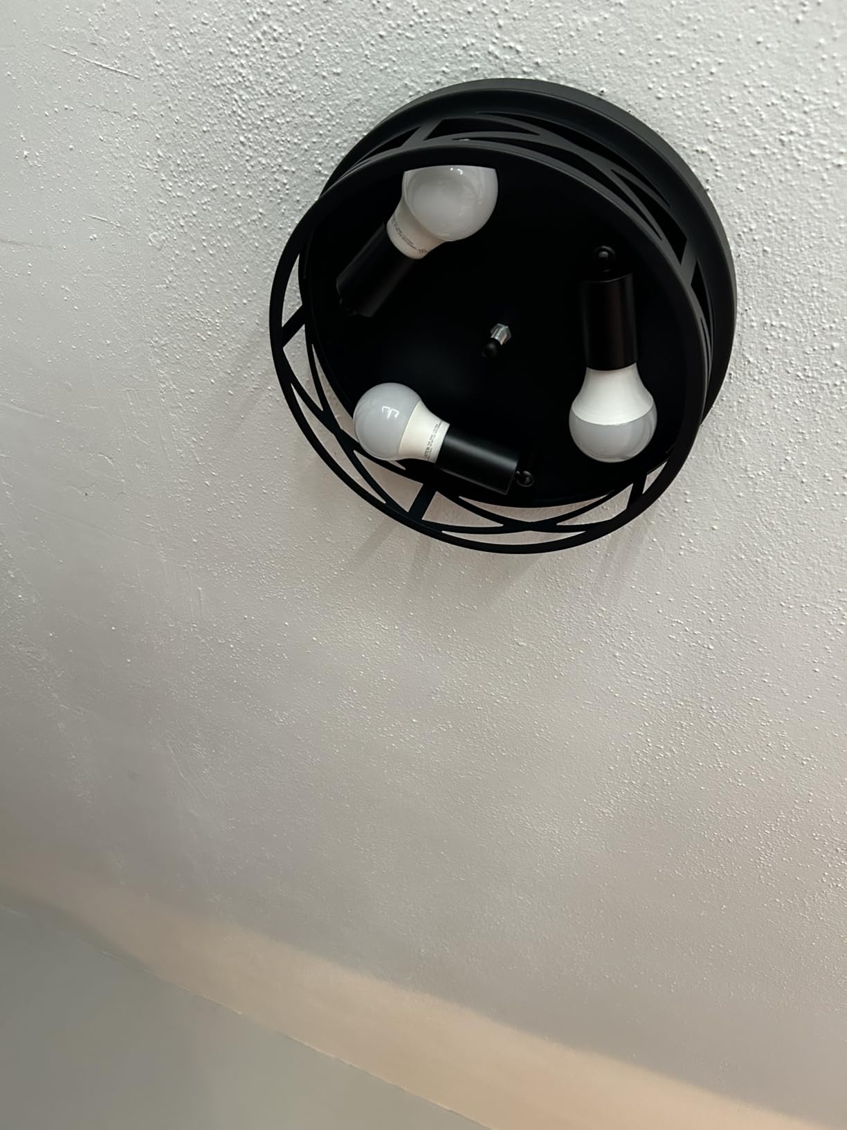 SKEJAO Flush Mount Ceiling Light Fixture,Black 2-Light Hallway Light Fixtures Ceiling,Light Fixtures Ceiling Mount for Farmhouse,Kitchen,Hall,Bedroom,Bathroom (2 Pack) customer photo 2
