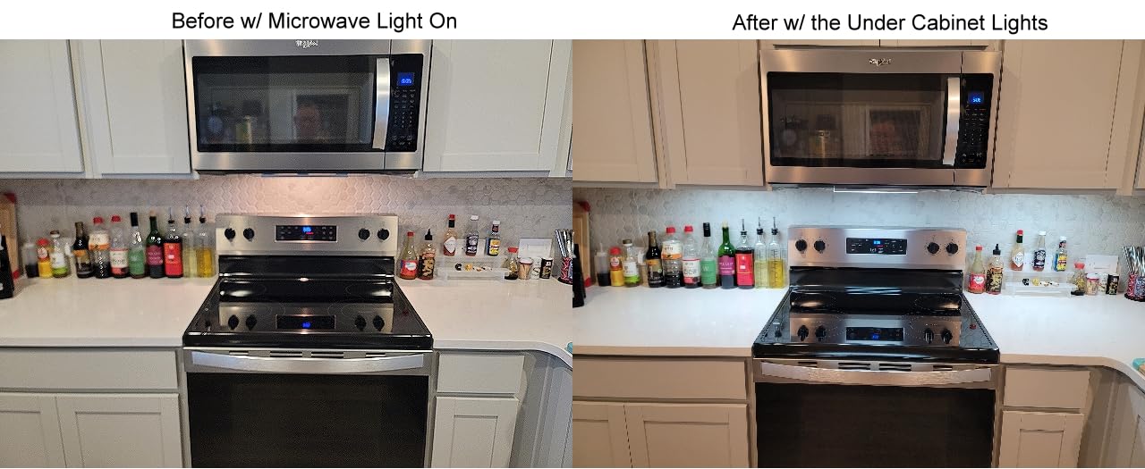 Maylit 3 PCS 12-inch Plug-in Under Cabinet Lights, Ultra-Thin customer photo 2