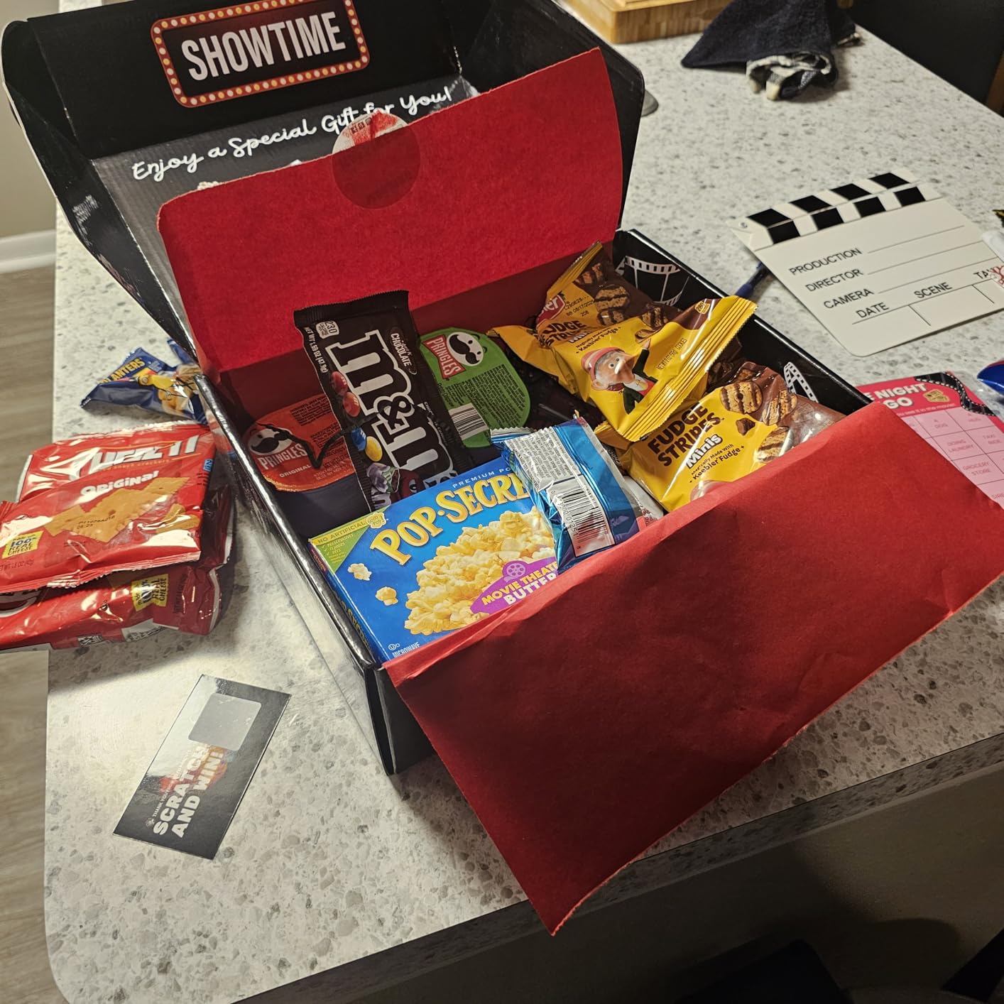 Movie Night Gift Basket 42-Piece Movie Night Supplies Box Popcorn Candy Set customer photo 1