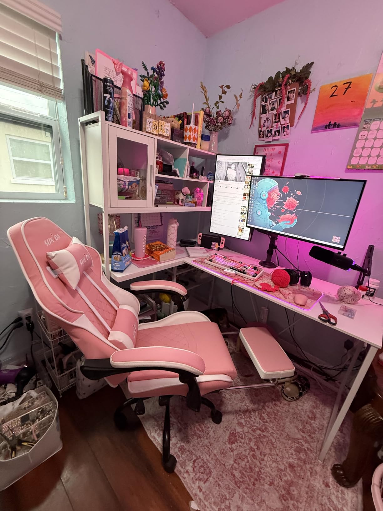 Ergonomic Video Gamer Chairs Gaming Computer Chairs Gamer Chairs for Adults Massage Lumbar Support Swivel Height Adjustable Headrest Backrest customer photo 2