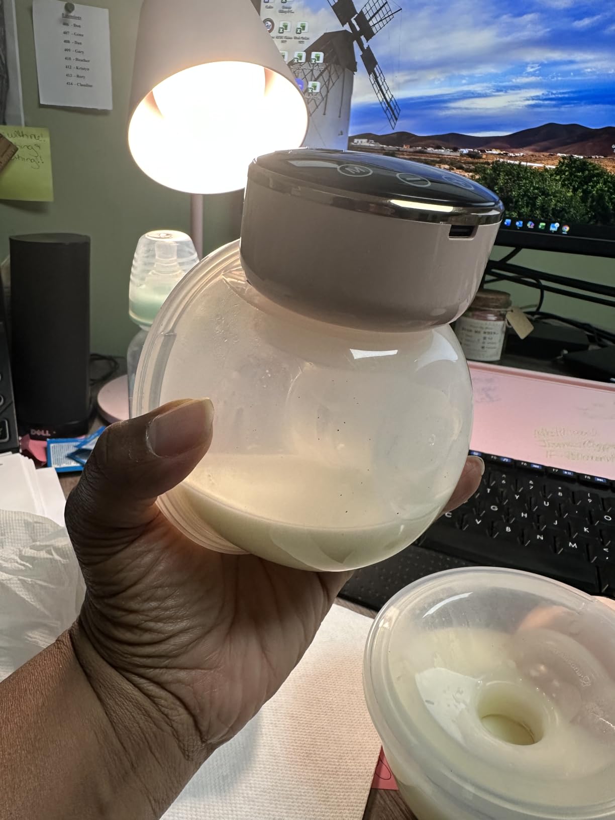 NaNaLazy Wearable Breast Pump Hands Free of Longer Battery Life & LED Display, Portable Electric Breast Pump with 3 Modes & 9 Levels & Low Noise, 24 mm Flange, 2 Pcs Pink customer photo 2