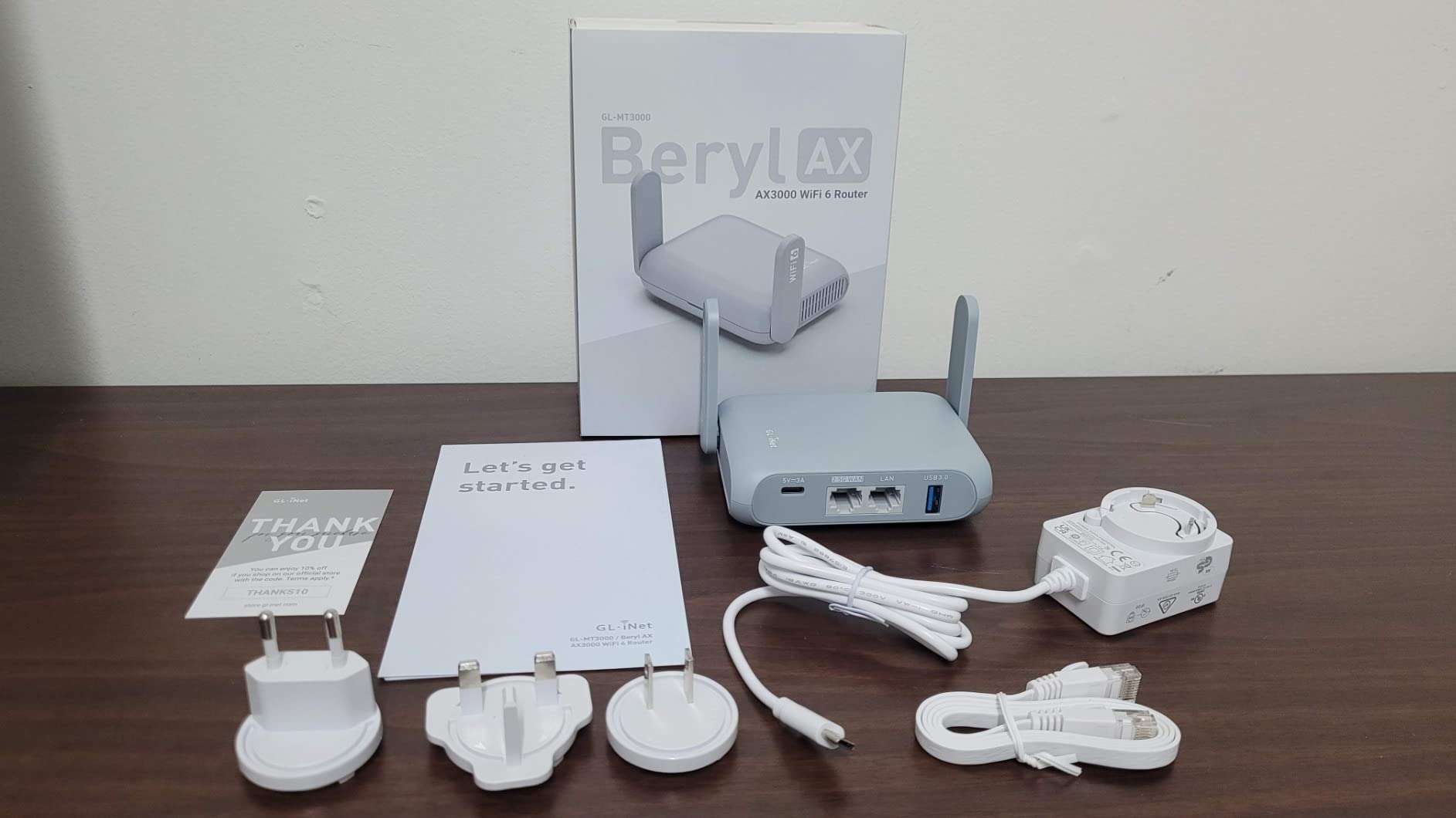 GL.iNet GL-MT3000 Beryl AX Wi-Fi 6 Travel Router, 2.5G WAN, VPN, OpenWrt customer photo 1