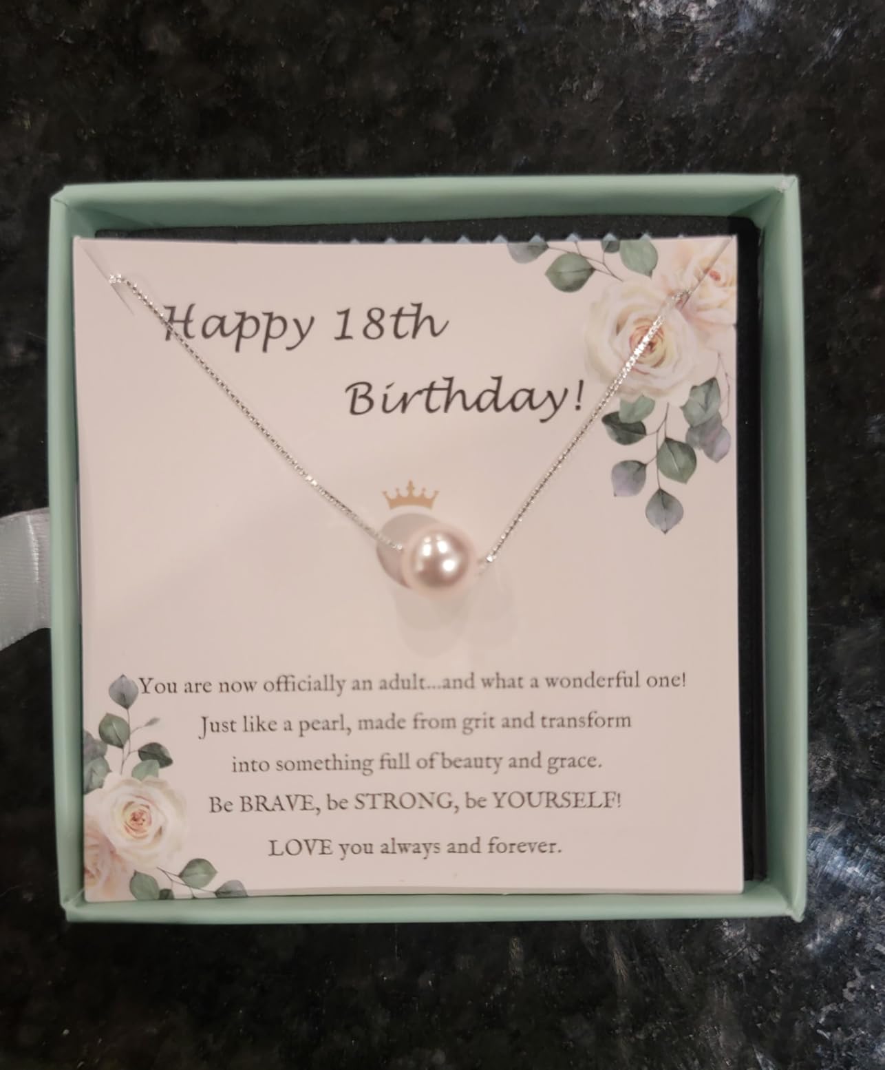 Sereney Sterling Silver Birthday Gifts Pearl Necklace for Girls Women customer photo 2