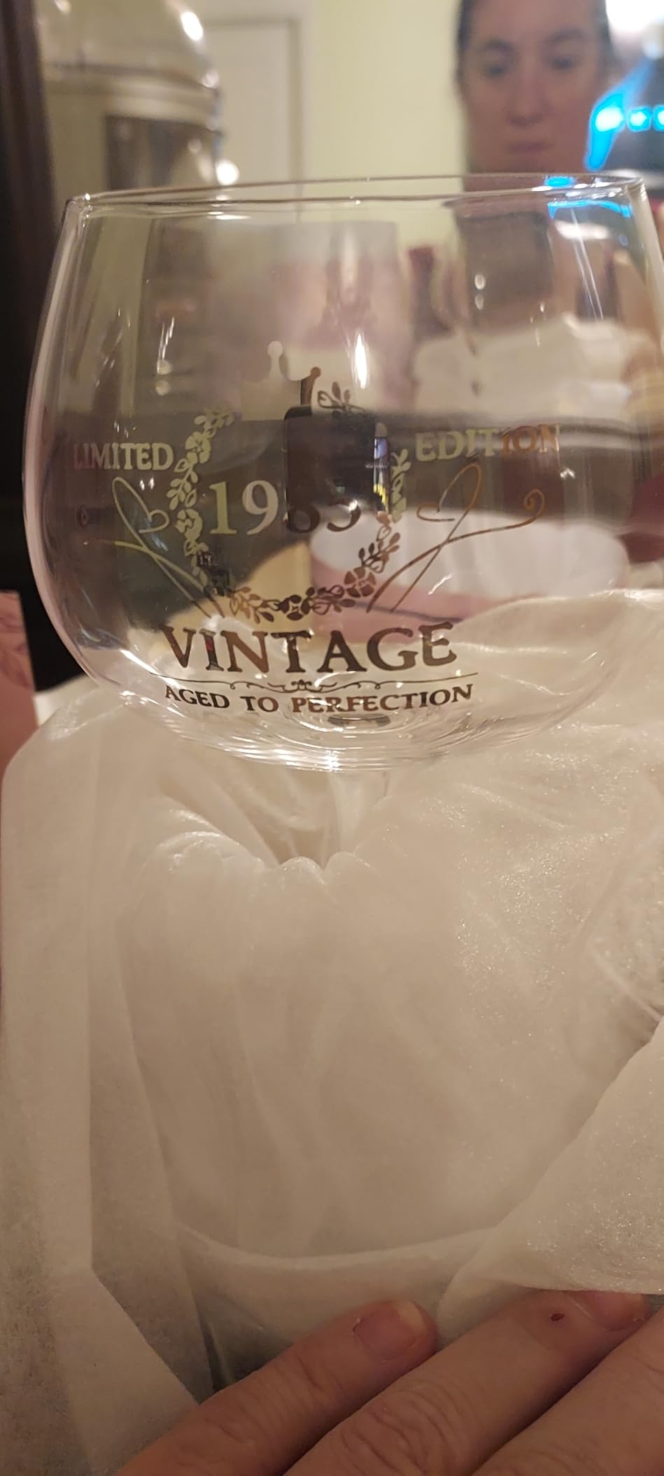 40th Birthday Gifts for Women, Vintage 1986 Engraved Wine Glass in Gift Box customer photo 2