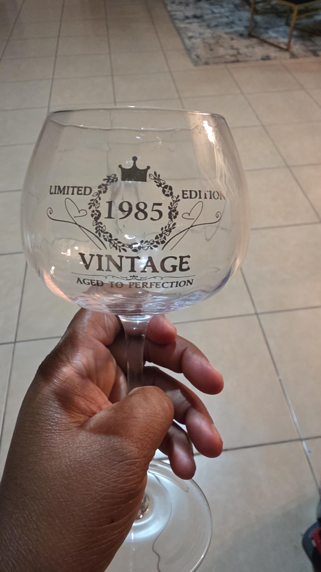60th Birthday Gifts for Women, Vintage 1966 Engraved Wine Glass in Gift Box customer photo 1