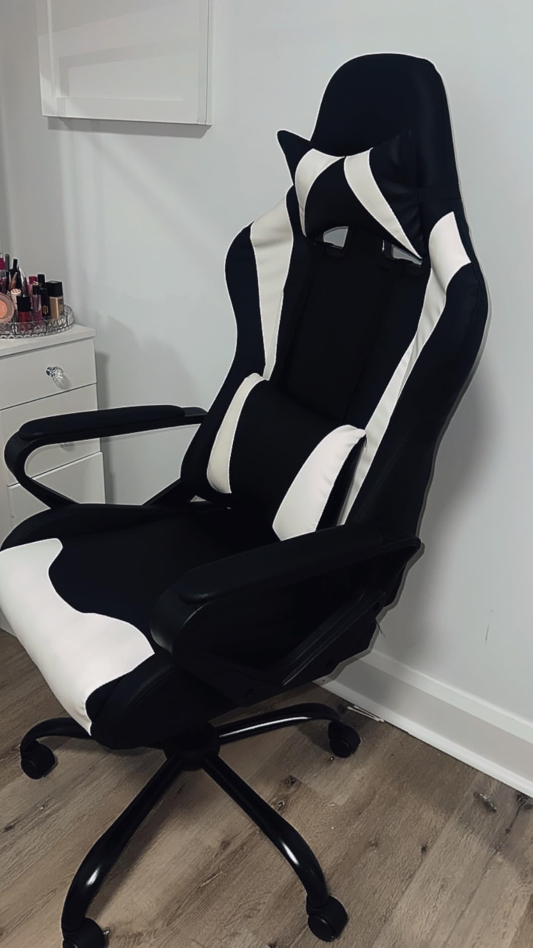 Gaming Chair, Computer Racing Chair Ergonomic Office Chair Video Game Chairs for Adult Kids Teen Height Adjustable Reclining Chair with Lumbar Support Armrest Headrest Swivel Chair Game Chair, Blue customer photo 2