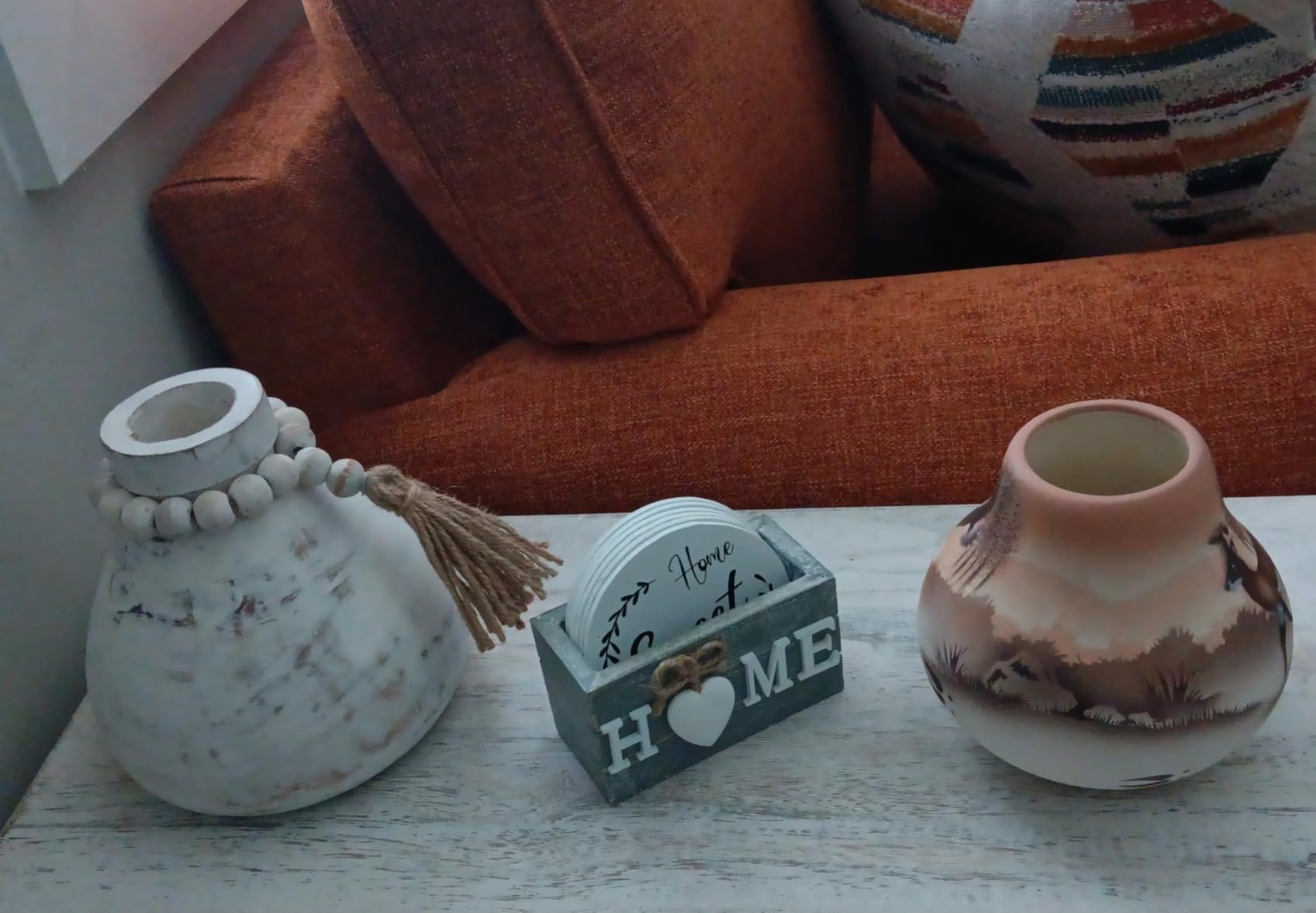 Queekay House Warming Gifts New Home Farmhouse Coasters Set of 6, Mixed customer photo 1