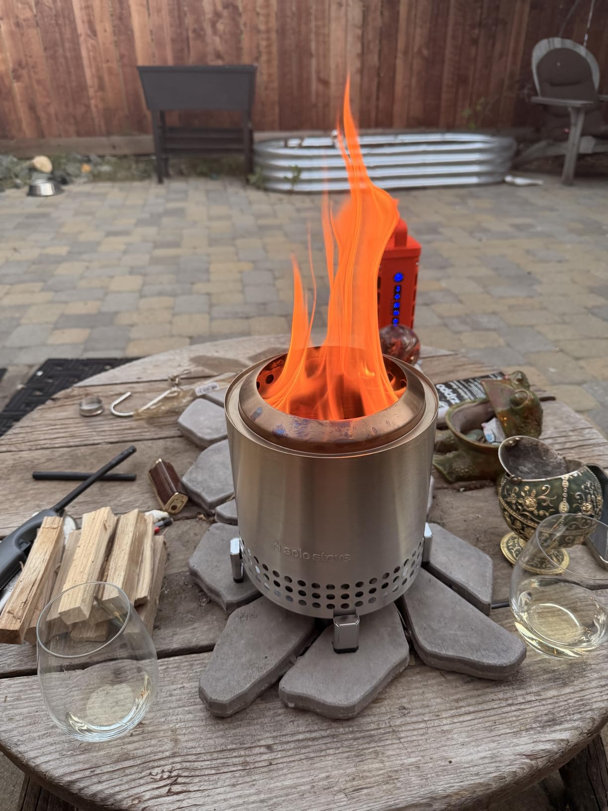 Solo Stove Mesa XL, 7 Inch Tabletop Fire Pit with Stand - Smokeless, Stainless Steel Fire Pit for Camping, Outdoor & Patio- Wood Burning or Pellet Fueled Portable Bonfire, 2.3lbs, Ash customer photo 1