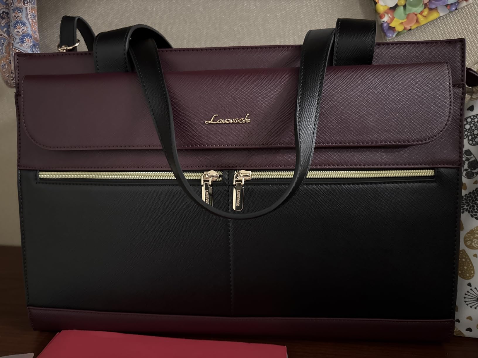 LOVEVOOK Laptop Bag for Women 15.6 Inch Tote Work Professional Leather Computer Briefcase Waterproof Handbag Shoulder Large Capacity Business Teacher Office Crossbody Purse customer photo 1