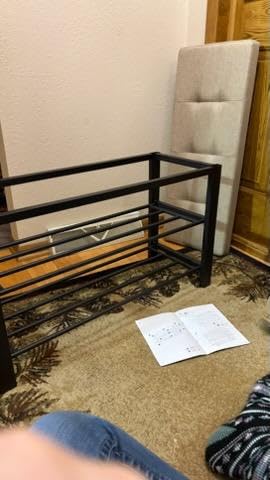 SONGMICS Shoe Bench, Storage Bench, Entryway Bench with Cushion customer photo 1