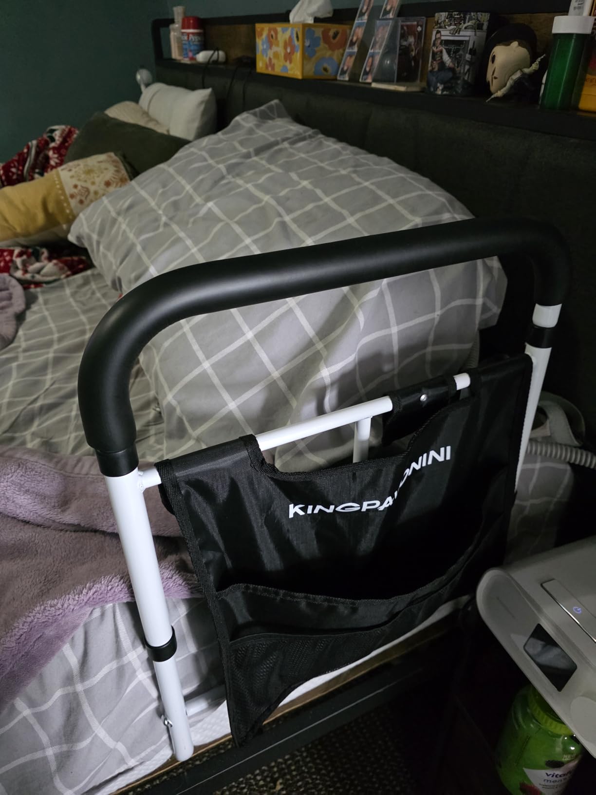 KingPavonini Bed Rails for Elderly Adults Safety, 380 LBS, Model BM03-1 | ASTM Approved, 2026 Upgraded Adjustable Bed Cane, Non-Slip Ergonomic Handle & Storage Bag, Tool-Free Bed Railings for Seniors customer photo 2