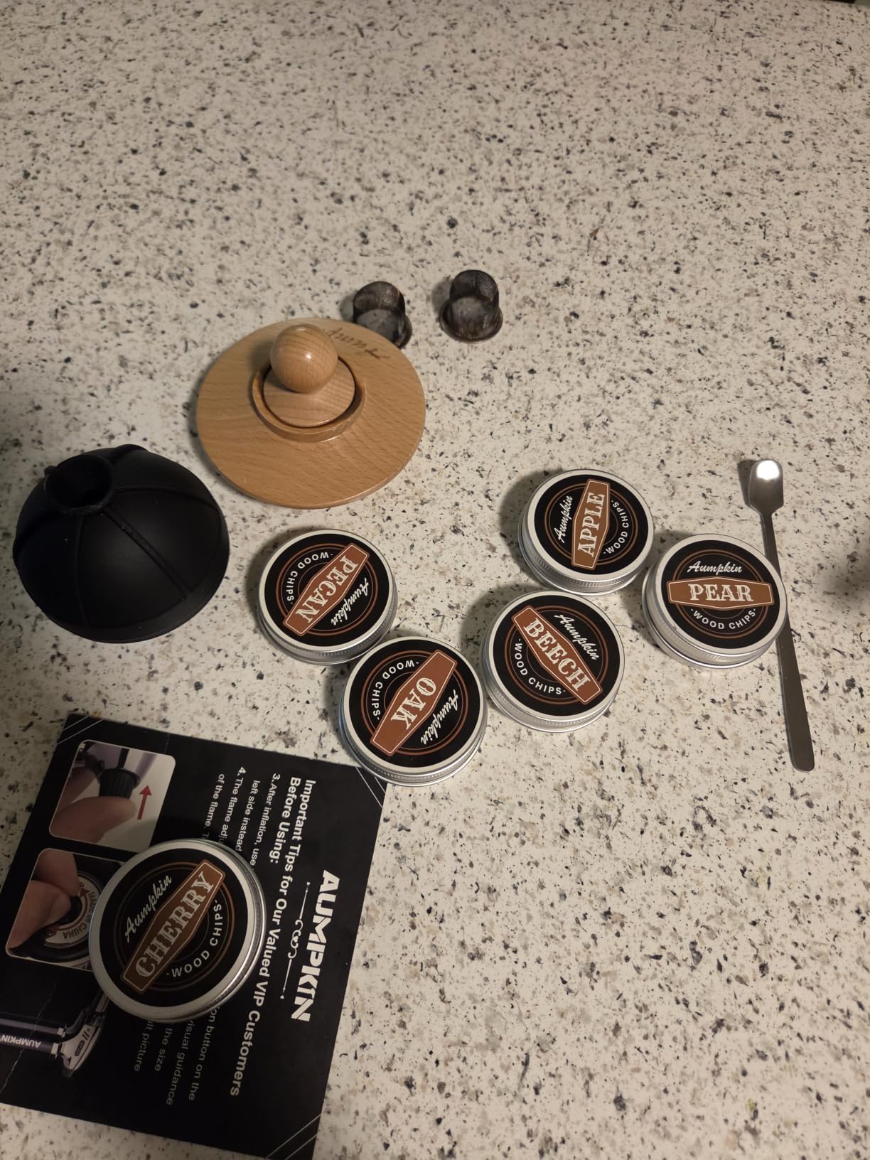 Cocktail Smoker Kit with Torch – 6 Flavors Wood Chips – Bourbon, Whiskey Smoker Infuser Kit, Old Fashioned Drink Smoker Kit, Birthday Bourbon Whiskey Gifts for Men, Dad, Husband (Without Butane) customer photo 1