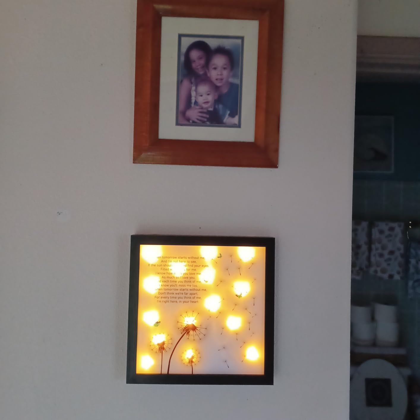 Memorial Gifts LED Shadow Box Sympathy Gift Condolences Grief Dandelion customer photo 1