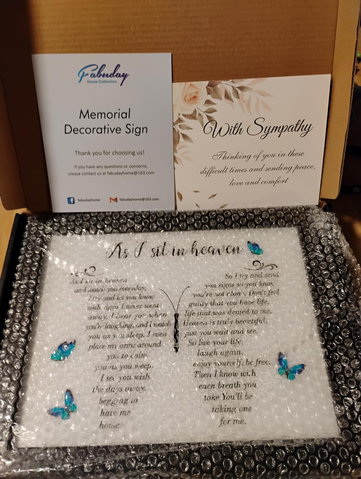 Memorial Gifts LED Shadow Box Sympathy Gift Condolences Grief Dandelion customer photo 2