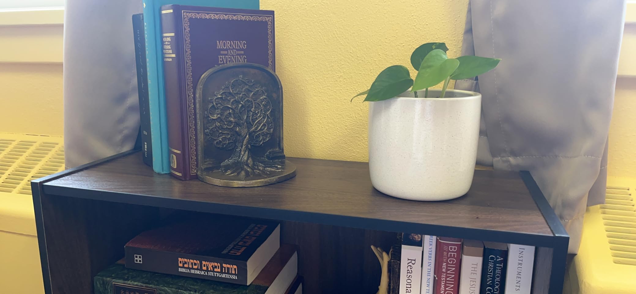 CRAFTSMAN ROAD Tree of Life Bookends, Antique Brass, 2 Decorative Bookends for Shelves or Bookcase, Cast Iron, Non-Skid Heavy Bookends, Home Décor Gift customer photo 2