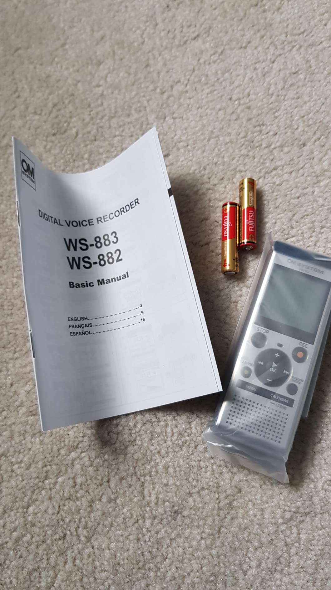 OM SYSTEM Olympus WS-882 Digital Voice Recorder, with Linear PCM/MP3 Recording Formats, USB Direct, 4gb Playback Speed and Volume Adjust, File Index, Erase Selected Files customer photo 2