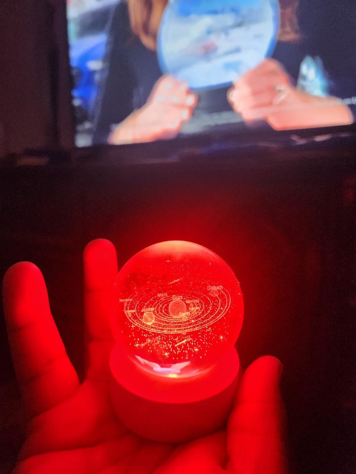 IFOLAINA 3D Solar System Crystal Ball 60mm Universe Gifts for Space Lovers customer photo 2