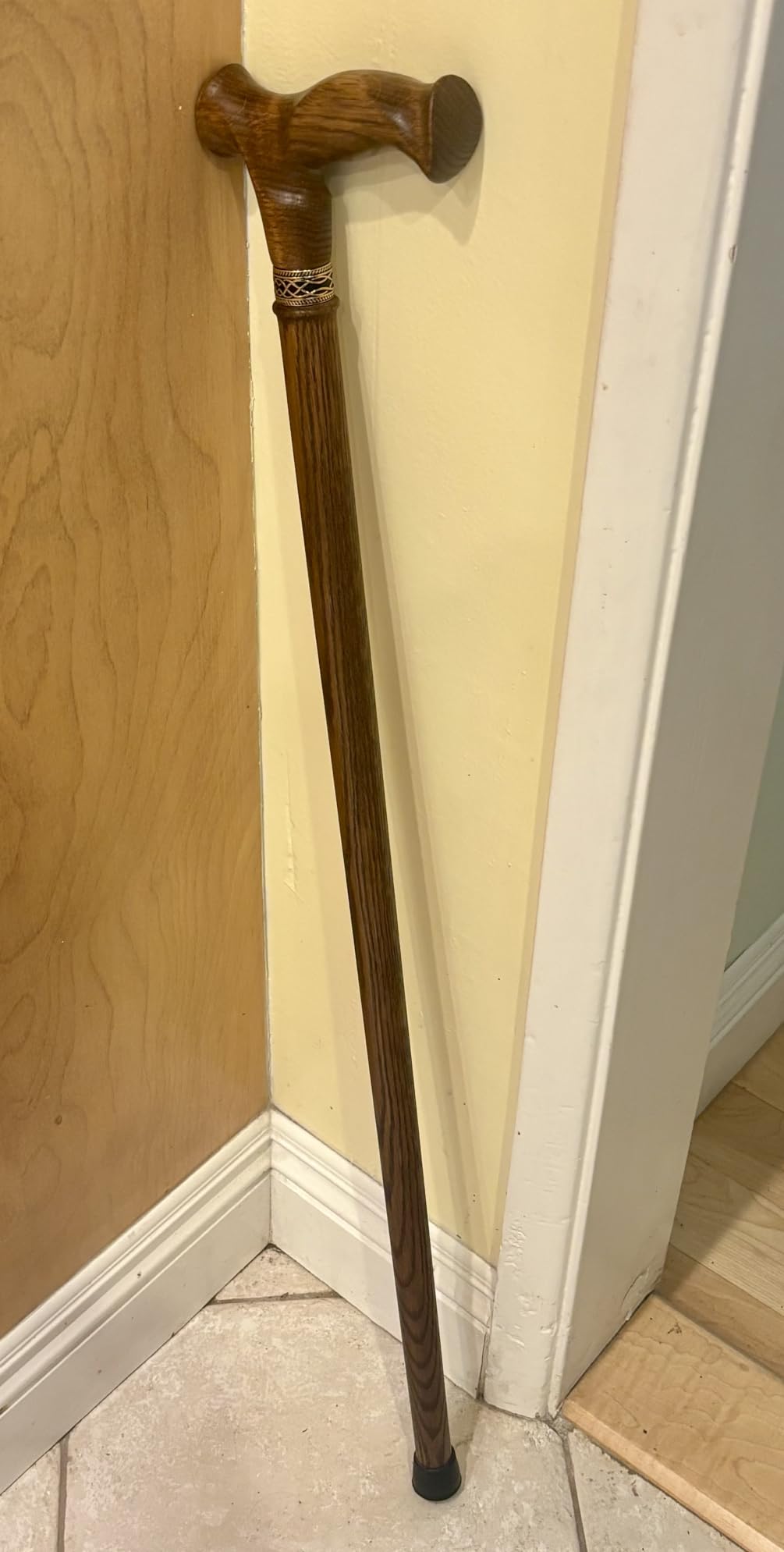 Asterom Handcrafted Canes for Men, Ergonomic Wooden Walking Cane, Oak Wood customer photo 1