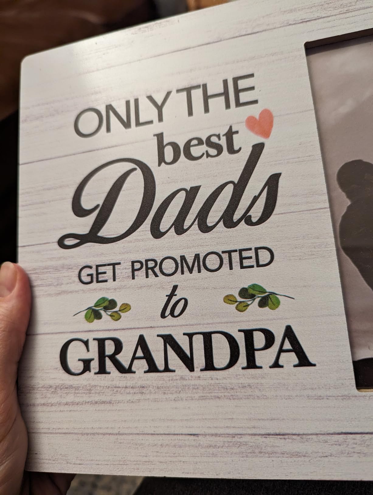 HiLus Dad Photo Frame - Grandpa Gift for New Grandpas, Wooden Picture Frame for Father's Day customer photo 1