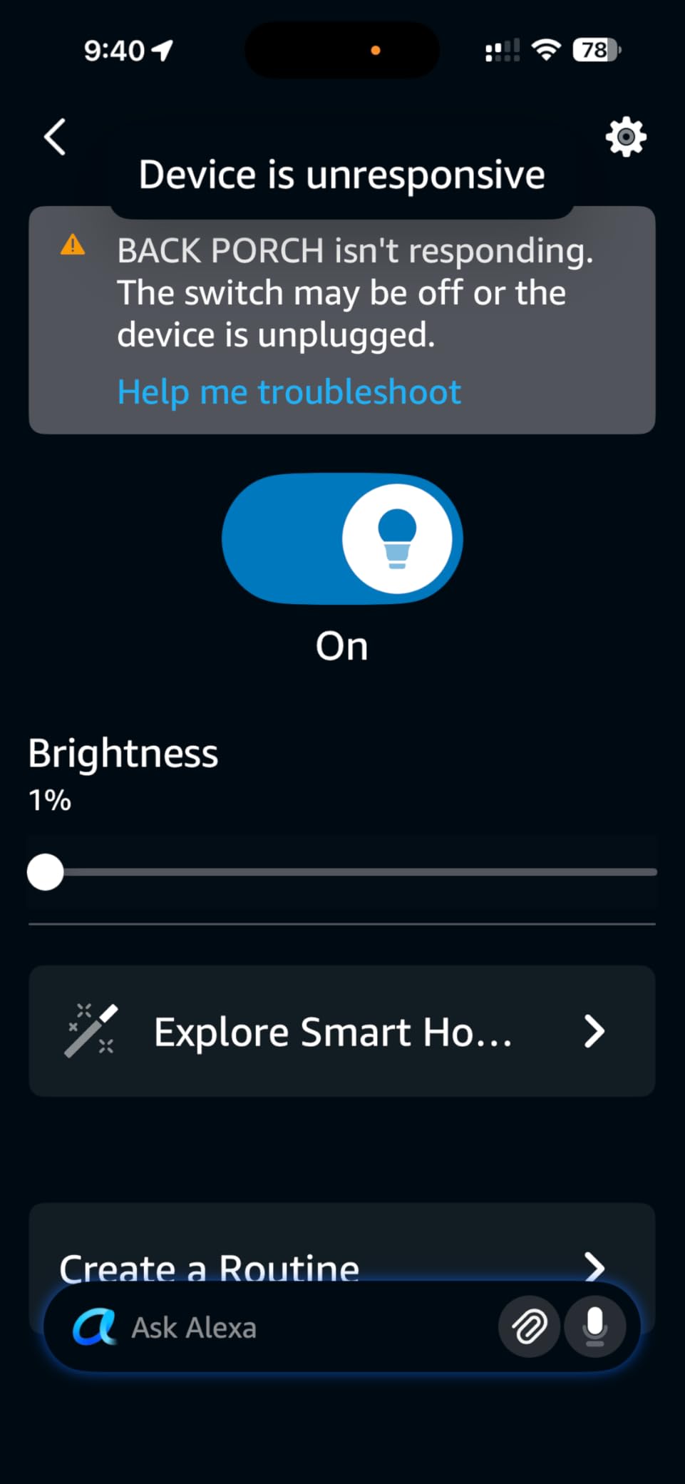 Amazon Basics Smart BR30 LED Light Bulbs for Bedroom Living Room, Dimmable Soft White (2700K), 9W (60W Equivalent), 800LM, Voice Control, Works with Alexa Only, 2.4 GHz Wi-Fi, No Hub Required, 4-Pack customer photo 1