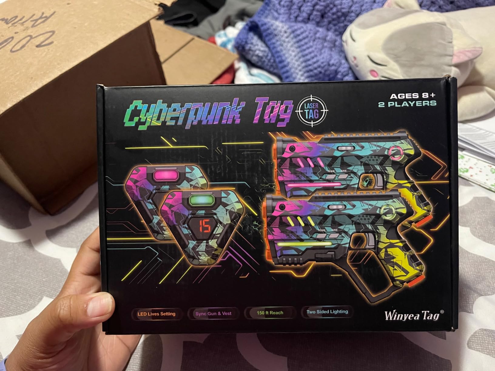 Laser Tag Set of 2, Lazer Tag Game for Kids Indoor & Outdoor Play, Gift Ideas for Kids Teens and Adults, Cool Toys for Teenage Ages 8 9 10 11 12+Year Old Boy & Girls customer photo 1