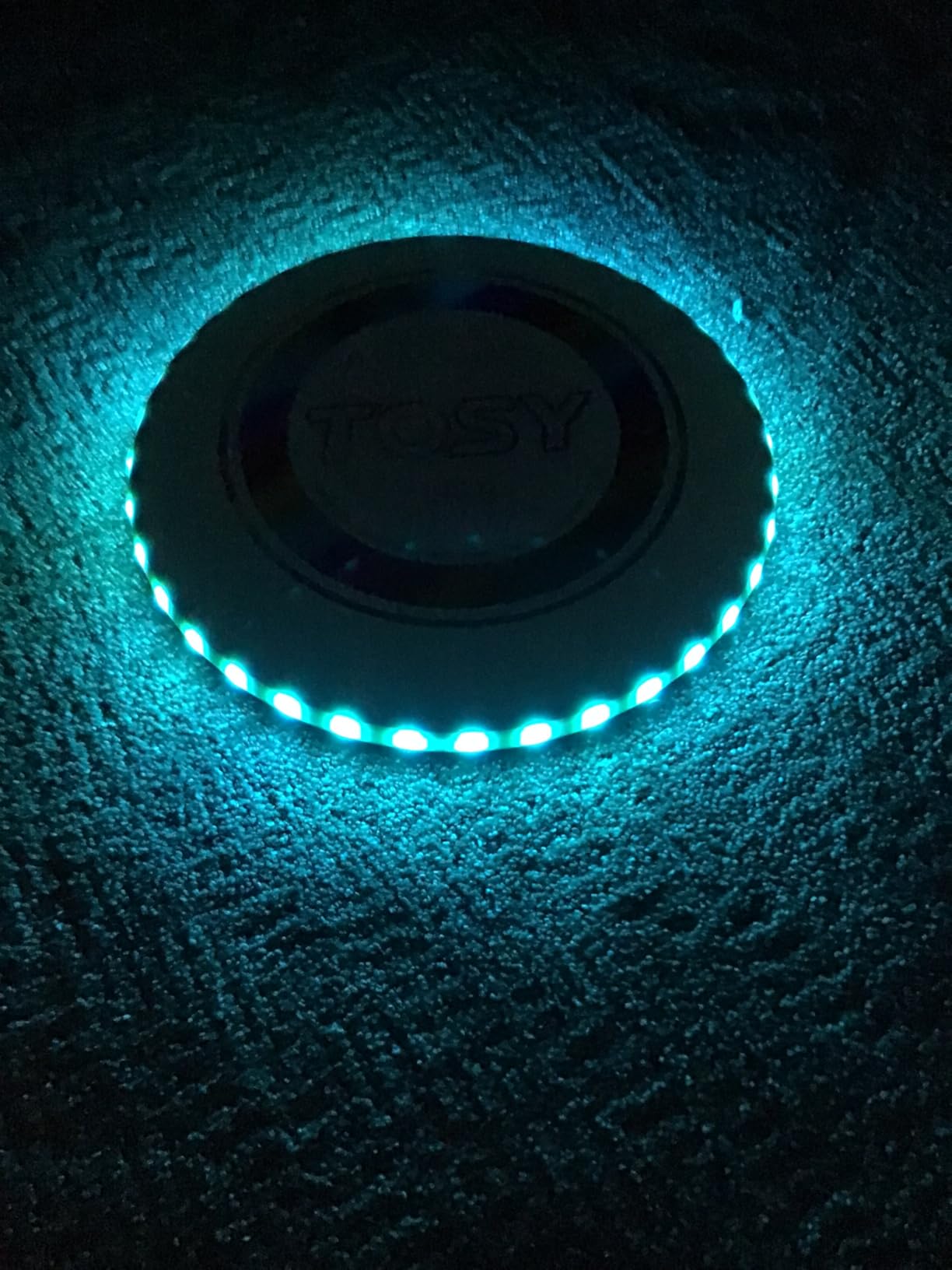 TOSY Flying Disc - 16 Million Colors RGB LEDs, Extremely Bright, Smart Modes, Camping Essentials for Teens/Kids/Adults/Men/Boys/Girls, Auto Light Up, Rechargeable, Waterproof, 175g customer photo 2