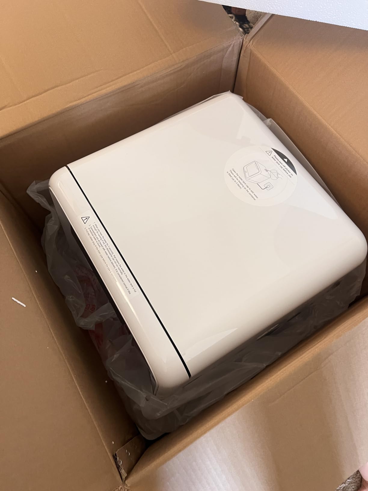 COMFEE' Portable Dishwasher Countertop with 5L Built-in Water Tank, No Hookup Needed, 6 Programs, 360° Dual Spray, 192℉ High-Temp& Air-Dry Function, Mini Dishwasher for RVs, White customer photo 1