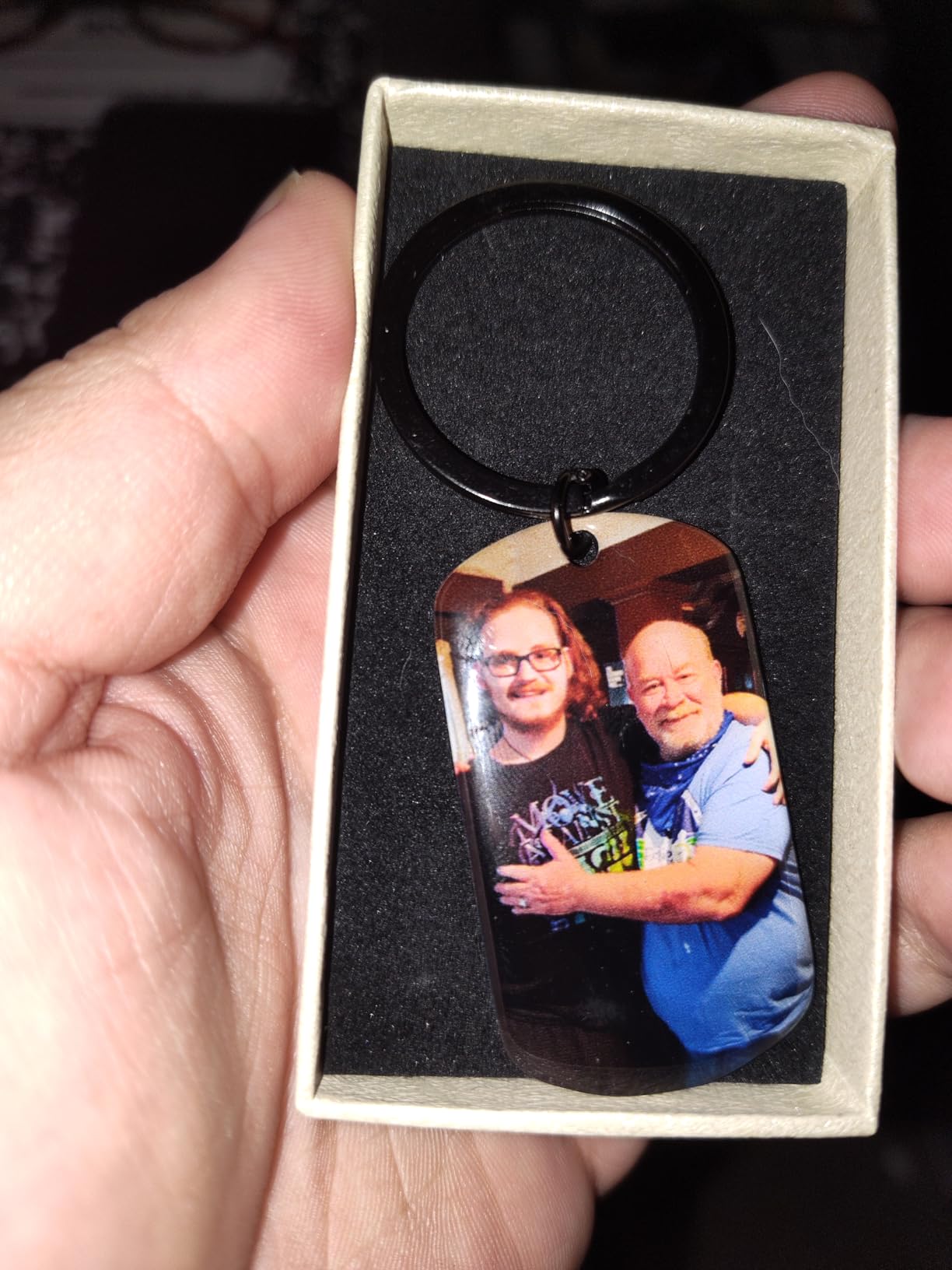 Custom Keychain with Picture - Personalized Photo Gifts for Men customer photo 1