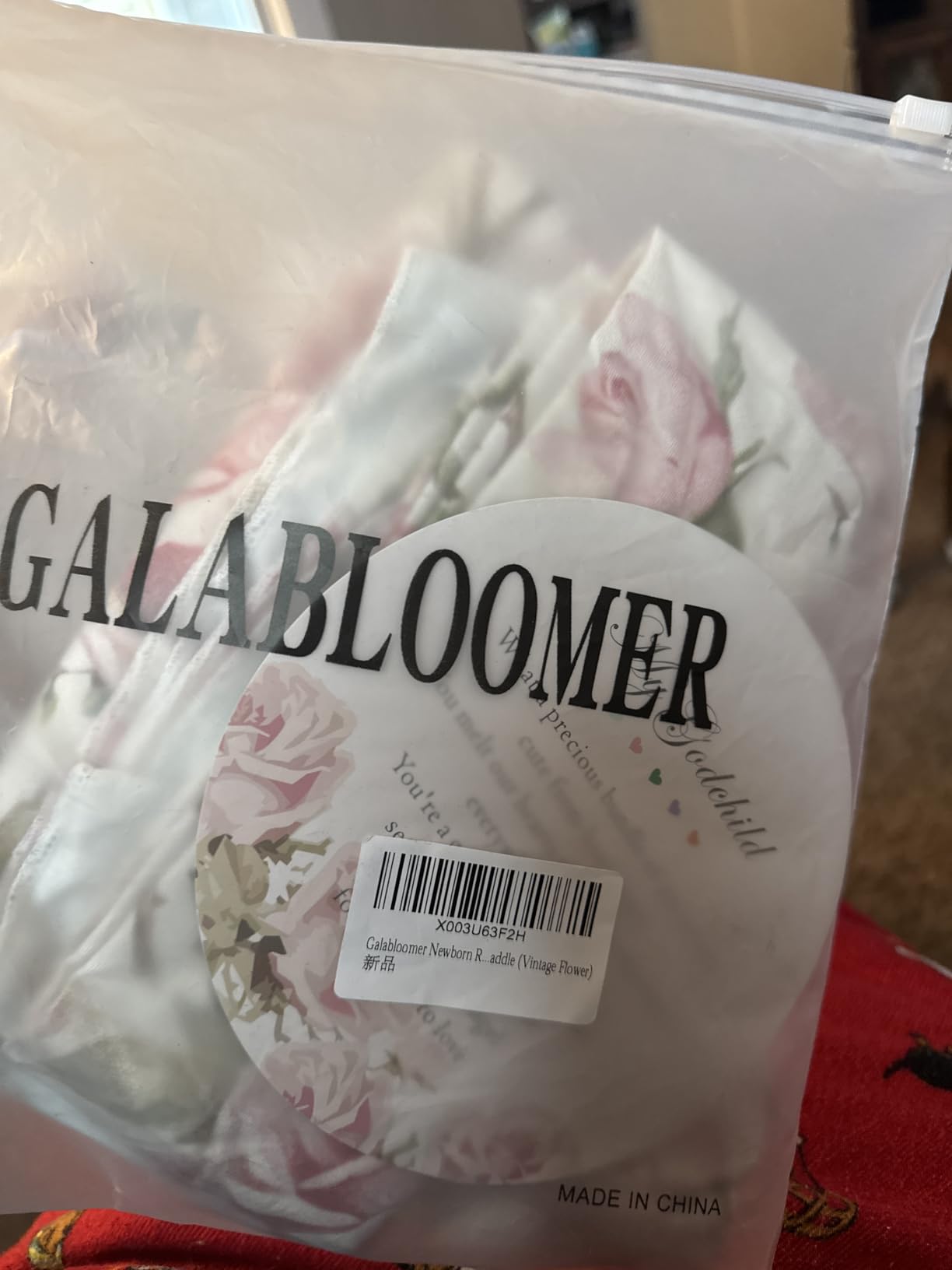 Galabloomer Newborn Receiving Blanket Headband Set Baby Flower Swaddle customer photo 1