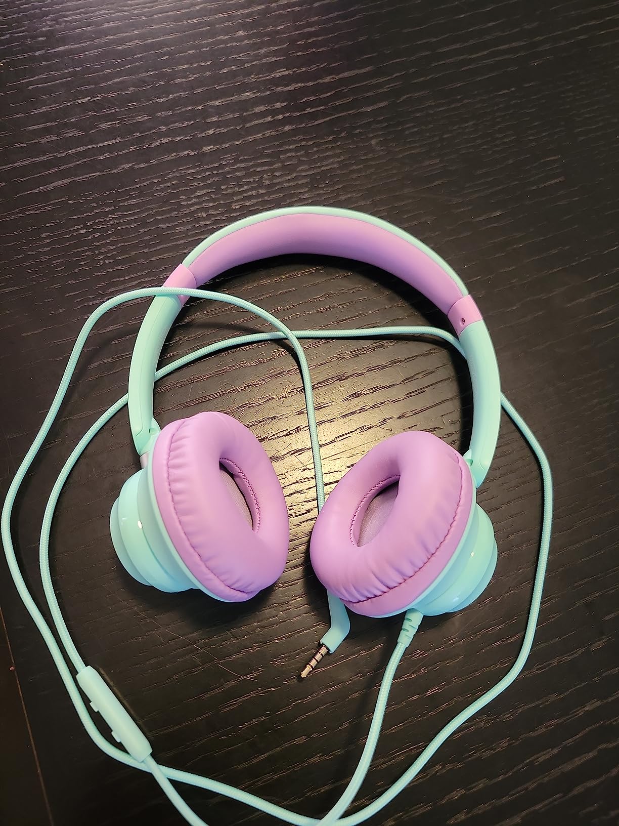 MEE Audio KidJamz KJ45 Children’s Safe Listening Headphones with Volume Limiter & Microphone, Adjustable On-Ear Kids Headset Wired with 3.5mm Jack for Online Learning/School/Travel/Tablet (Blue/Teal) customer photo 1