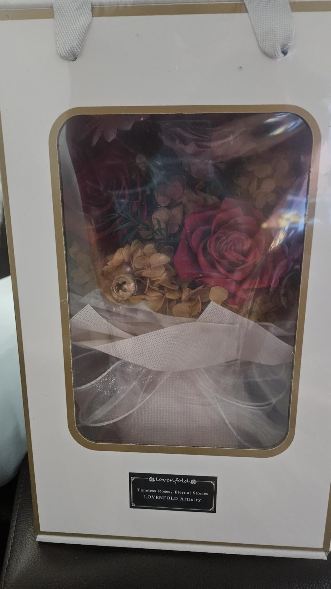 lovenfold Preserved Flowers for Delivery, Purple Rose Bouquets That Last 1-3 Years, Birthday Flowers Gifts for Women Mom Grandma Wife Friends customer photo 2