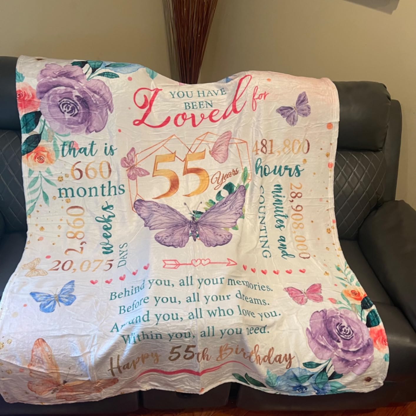 ZWERIVP 80th Birthday Gifts for Women, Best Present for 80 Year Old Woman Birthday, 1946 Present for Women Mom, Happy 80yr Bday Gifts Ideas, 80th Woman Bday Decorations Throw Blanket 50