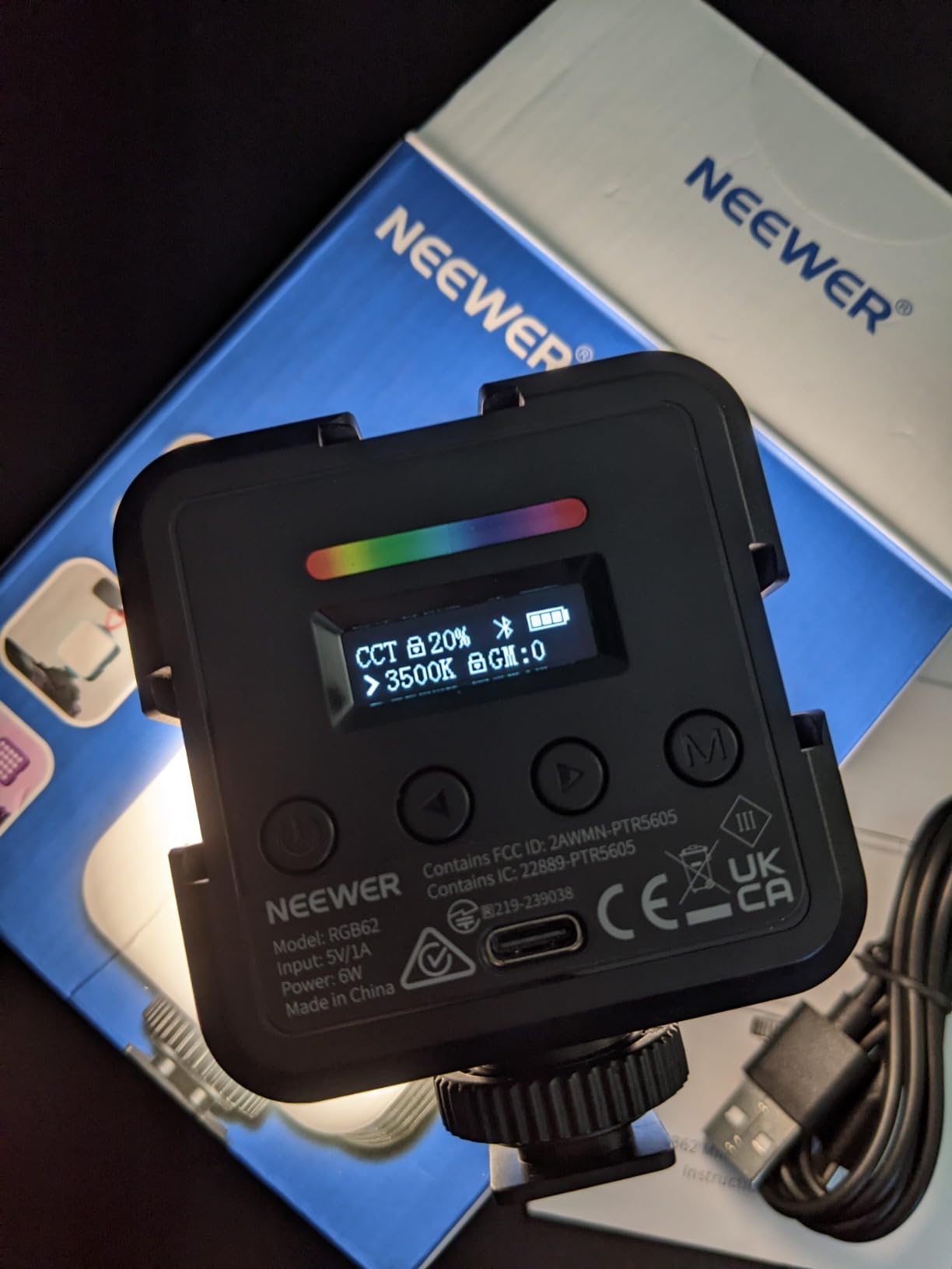 NEEWER RGB62 Magnetic RGB Video Light with Upgraded App Control customer photo 1