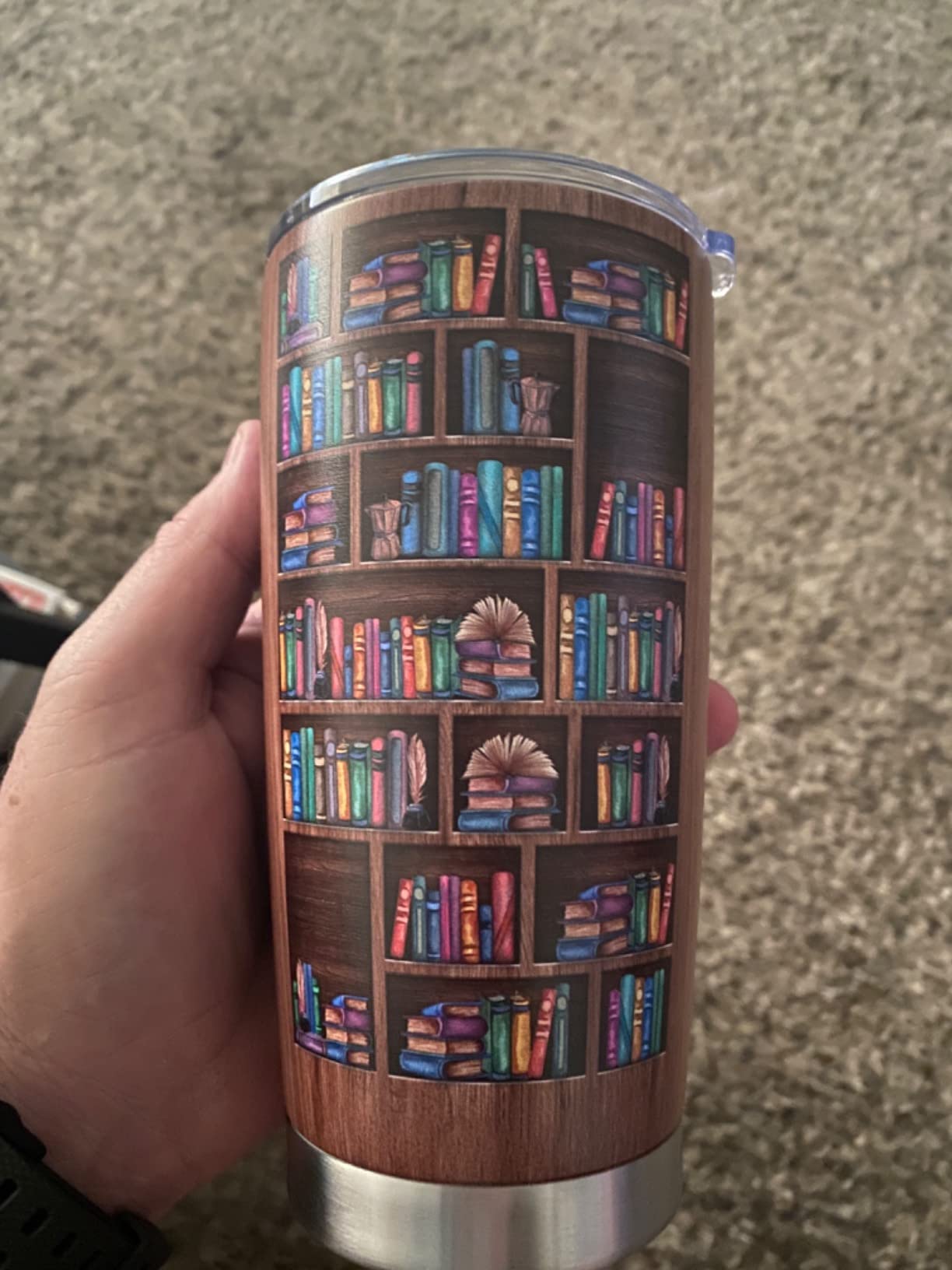 SANDJEST Step Dad Gifts Tumbler 20oz Travel Mug Cup Gift for Bonus Dad Stepfather Stepdad Gift from Step Daughter Son customer photo 1