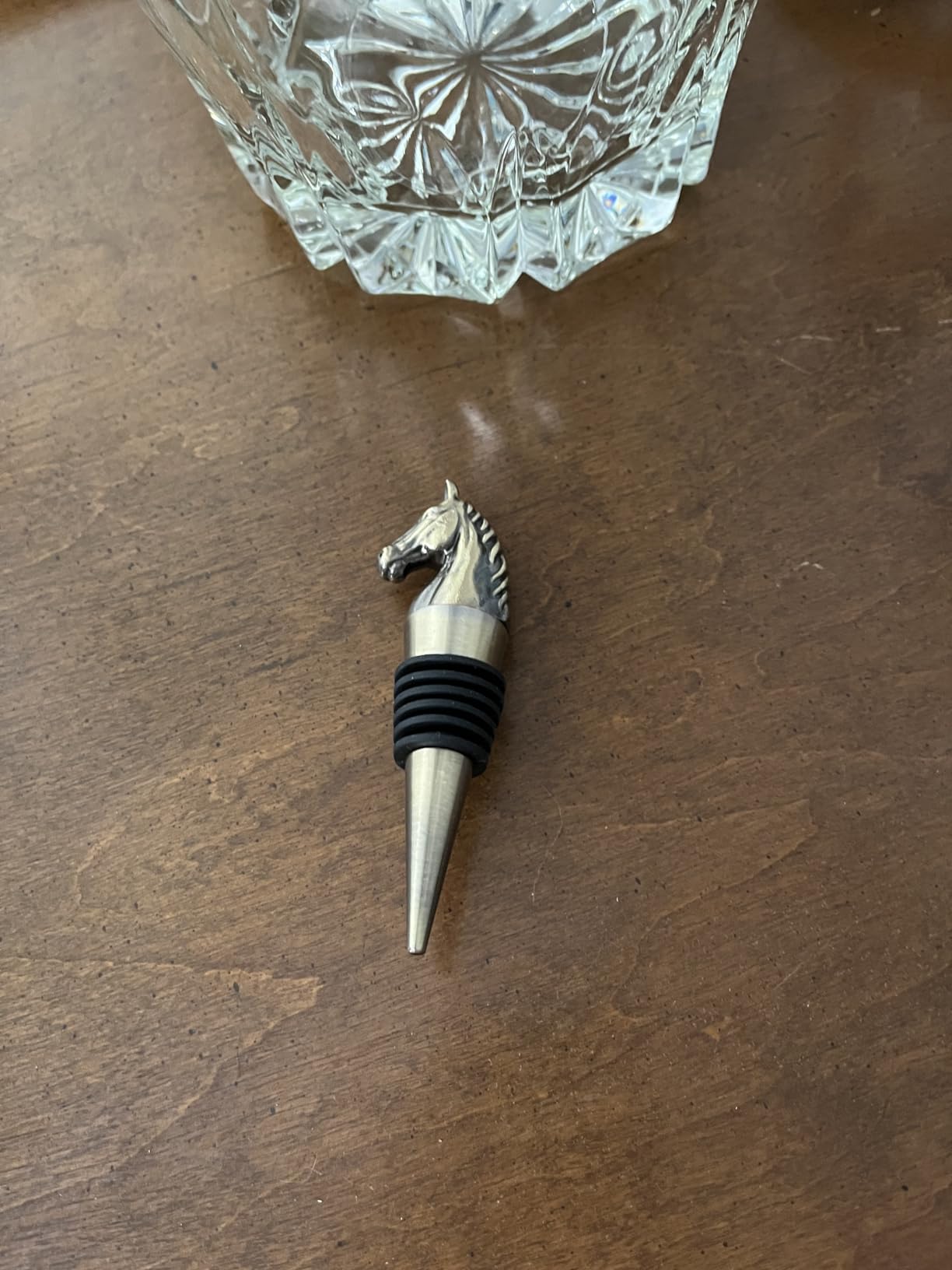 Horse Head Wine Stopper, Horse Wine Gifts Birthday Gifts for Men Women, Bottle Stoppers for Wine Champagne, Bronze with Gift Box customer photo 2