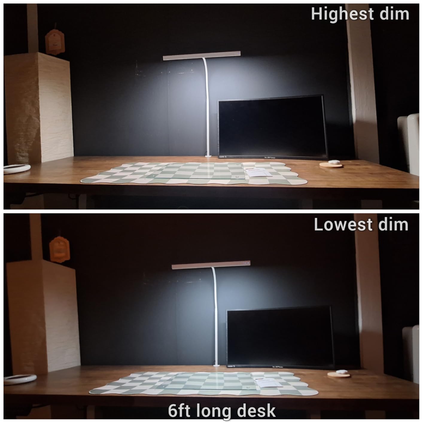SUPERDANNY LED Desk Lamp for Office Home, Eye-Caring Desk Light with Adjustable Gooseneck, 12W Touch Control Dimmable Brightness, Architect Clamp Lamp with USB Adapter for Reading Study Workbench customer photo 1