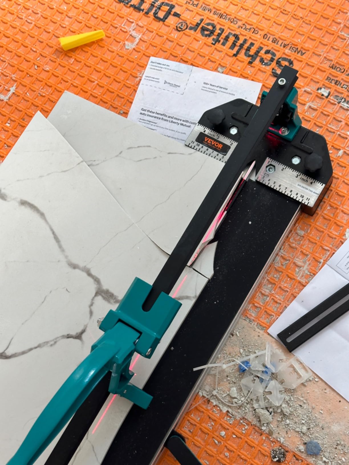 VEVOR Manual Tile Cutter, 48 in Porcelain Ceramic Tile Cutting Machine customer photo 1