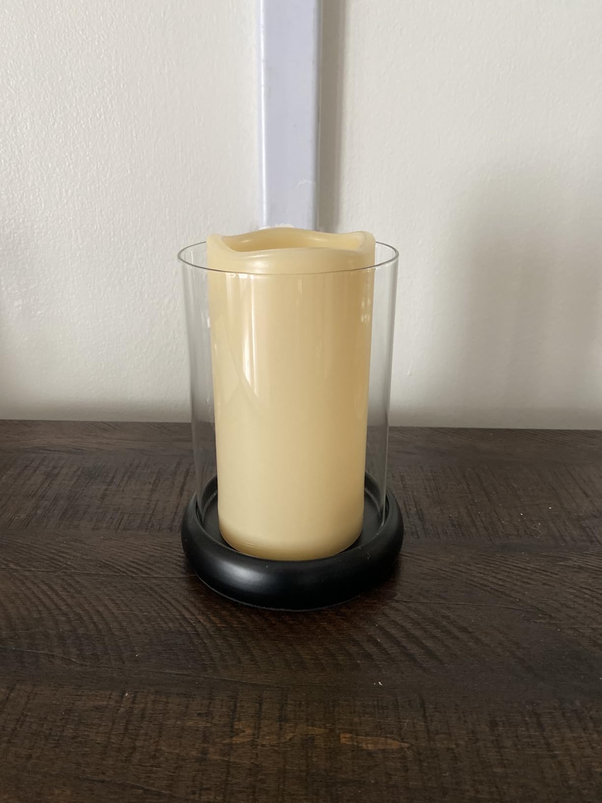 Sziqiqi Black Hurricane Candle Holder, Pillar Candle Holder with Glass customer photo 1