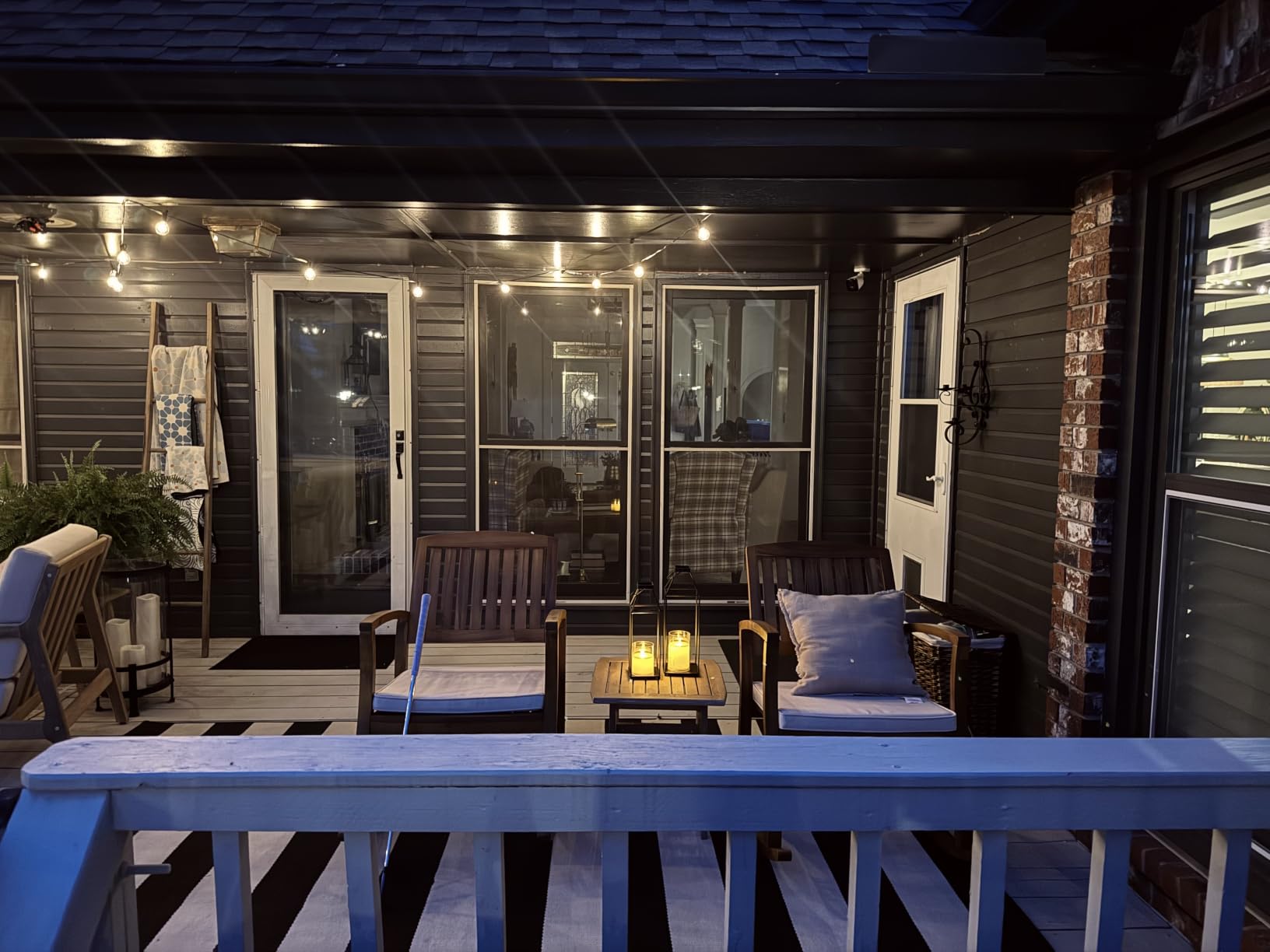 Lanterns Decorative Outdoor 2PCS Front Porch Decor Lantern with LED Candles customer photo 1