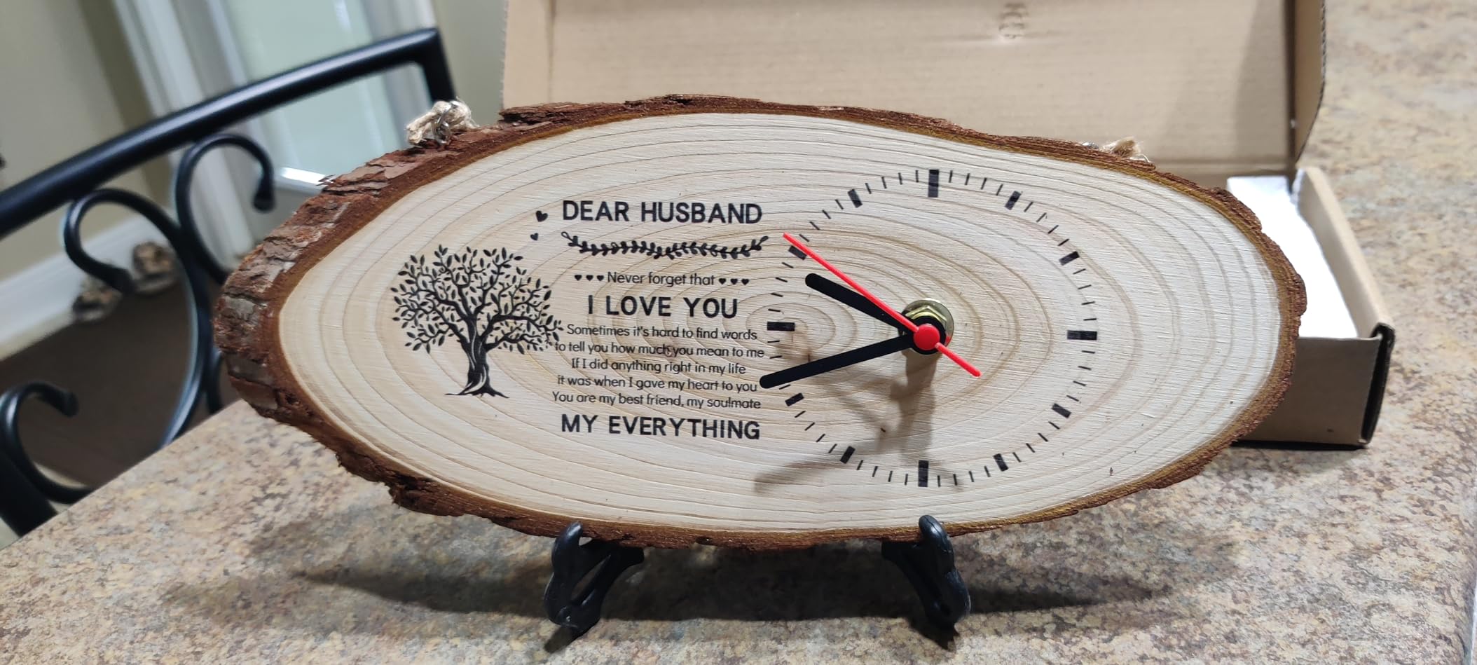 BeauGift Uncle Gifts, Wooden Clock Uncle Birthday Gifts from Niece Nephew customer photo 2