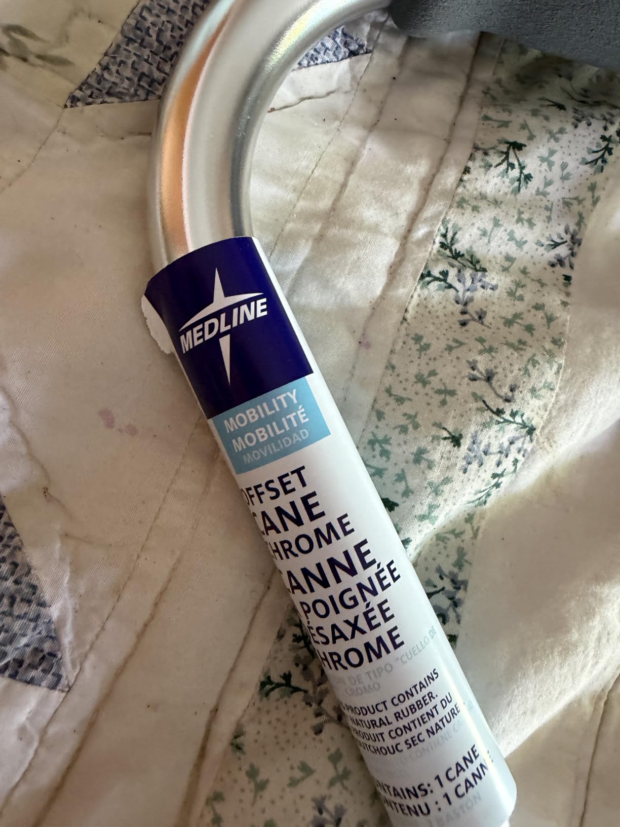 Medline Aluminum Offset Walking Cane for Seniors & Adults is Portable and Lightweight for Balance, Knee Injuries, Mobility & Leg Surgery Recovery customer photo 2