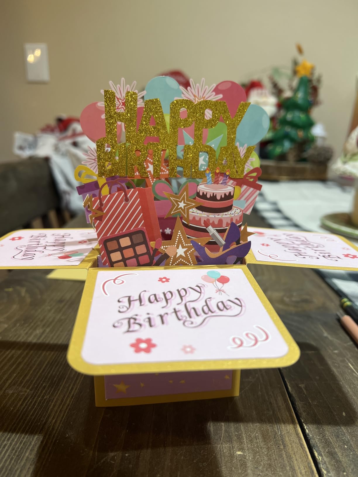 ROBBEAR Funny Cat Pop Up Birthday Card, Funny 3D Birthday Cards for Adults and Kids with Envelopes, Handmade Gifts for Cat Mom, Dad, Friend and Every Cat Lover customer photo 1
